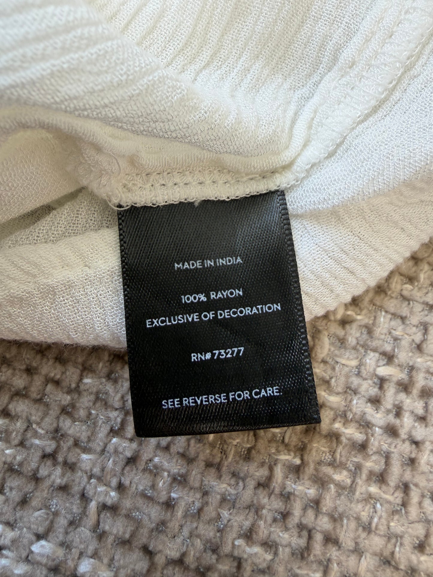 Blouse blanche brodée manches longues femme XL