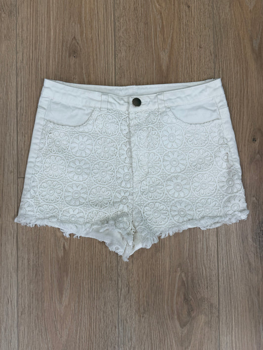 Short blanc en dentelle H&M Divided femme taille 38