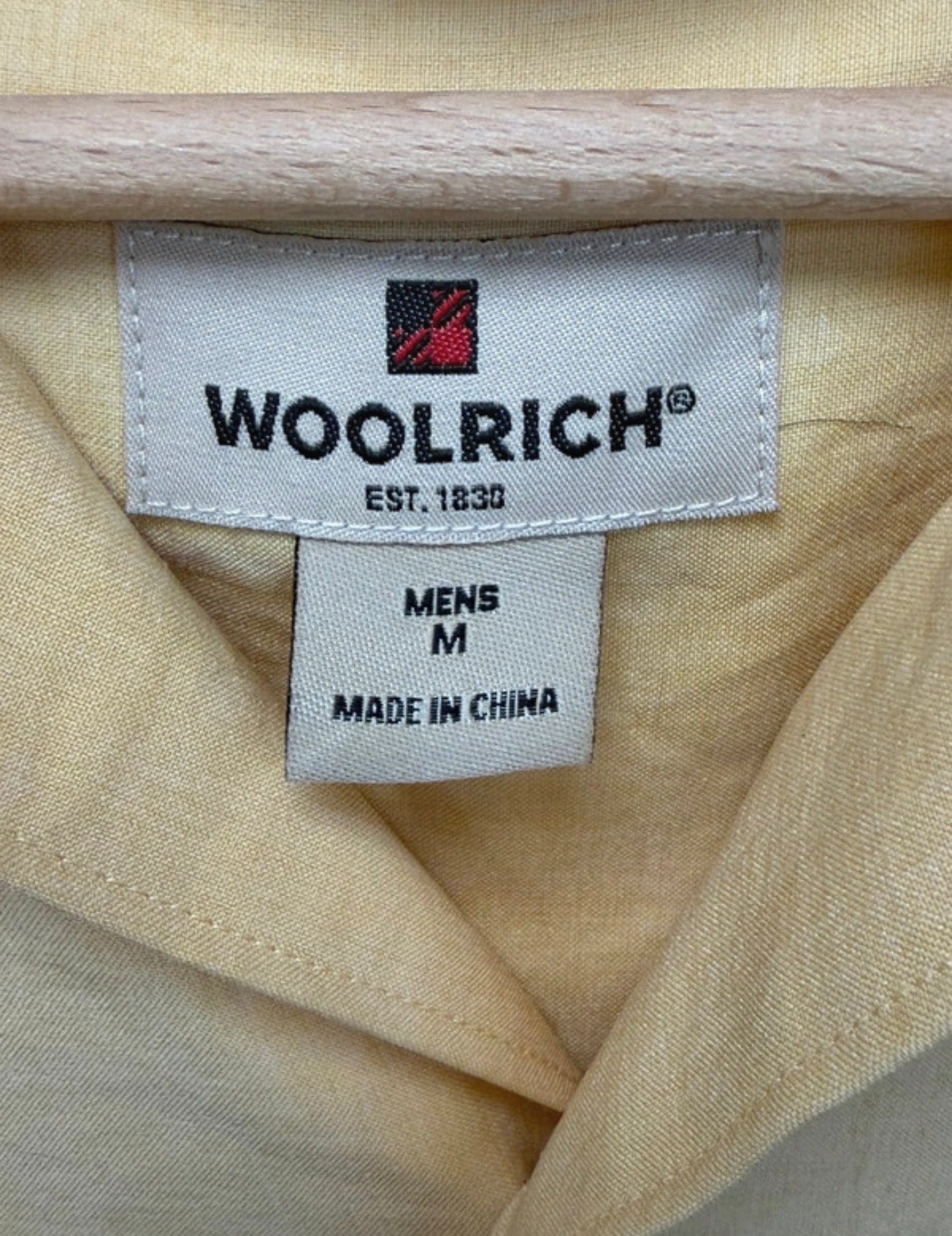 Chemise jaune pastel manches courtes - Woolrich - Taille L