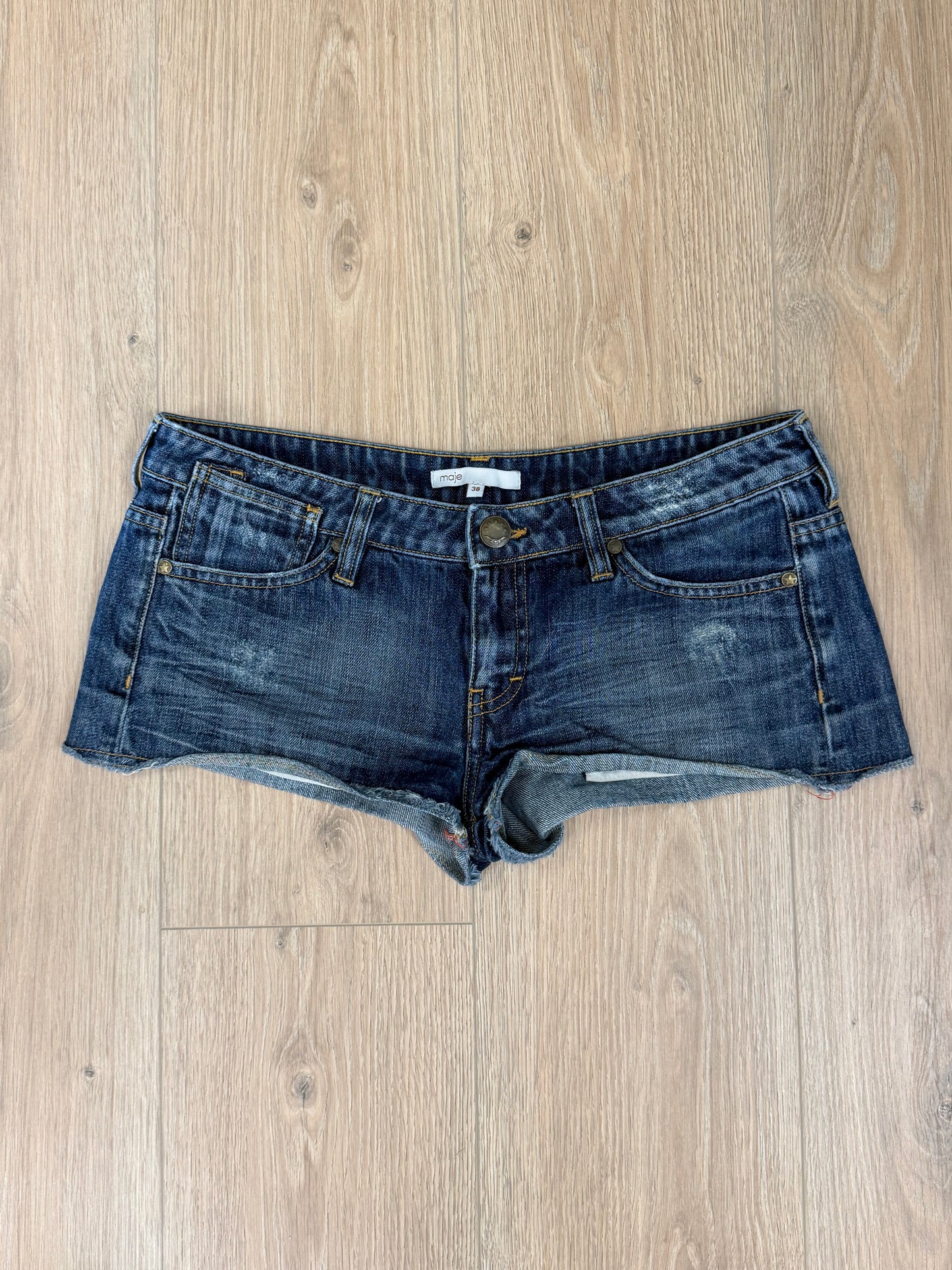 Short en jean Maje femme bleu taille 38