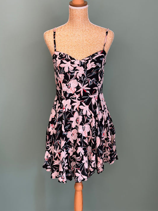 Robe fleurie noire Talula femme taille M