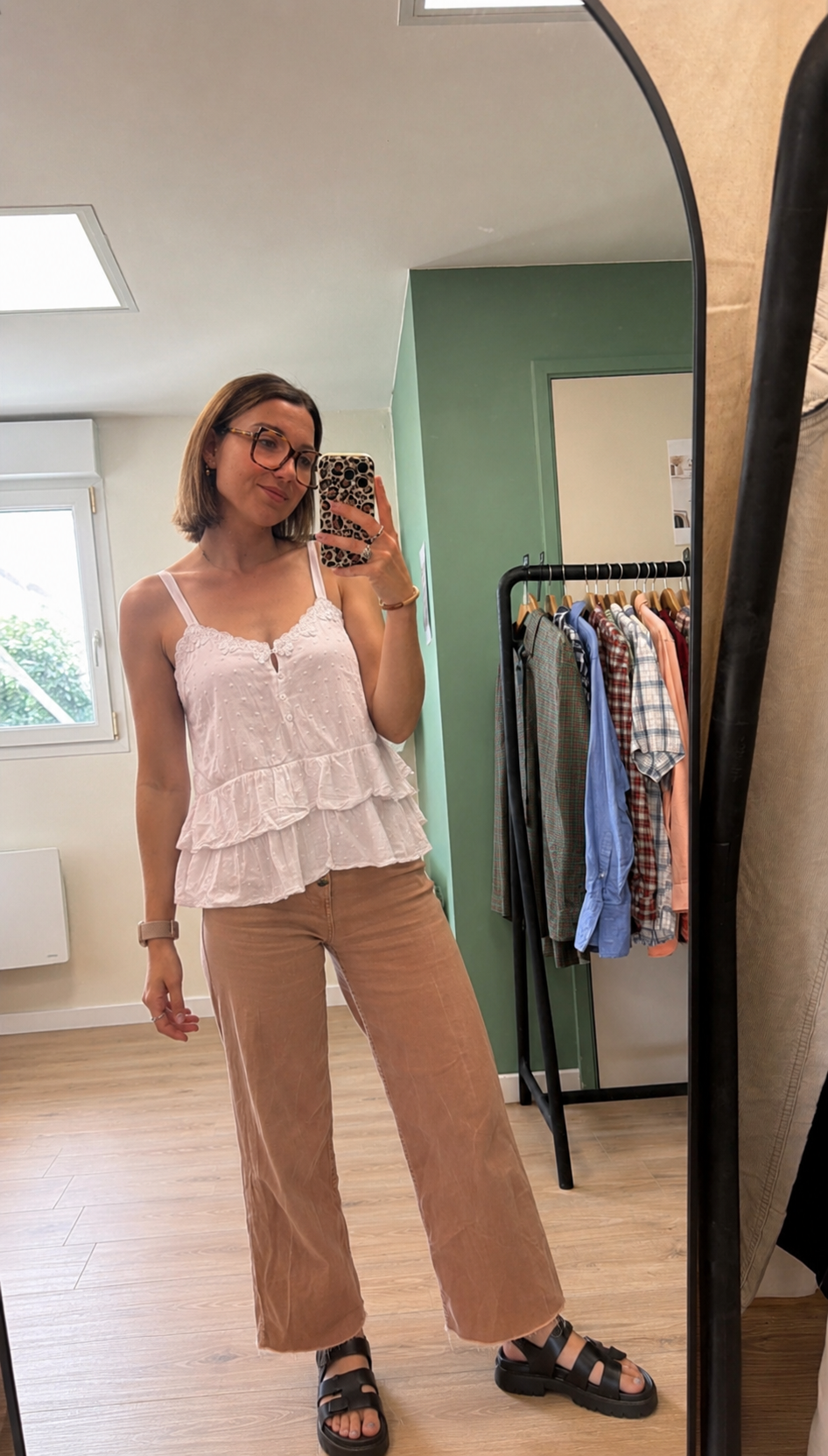 Débardeur Bohème Blanc à Volants - Taille M