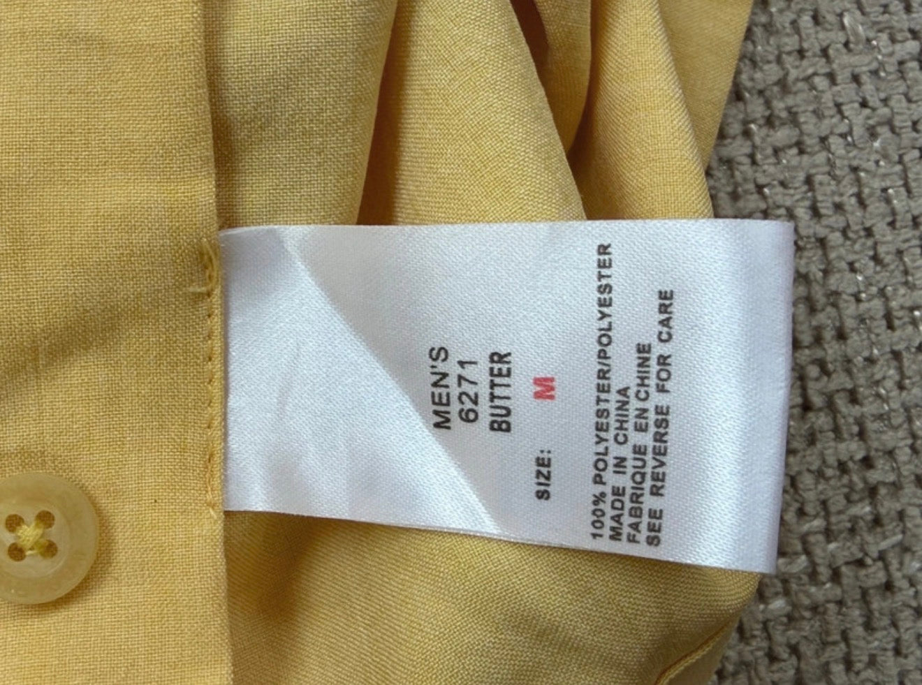 Chemise jaune pastel manches courtes - Woolrich - Taille L