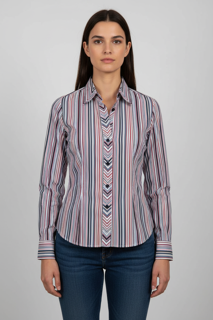 Chemise Tommy Hilfiger rayée multicolore