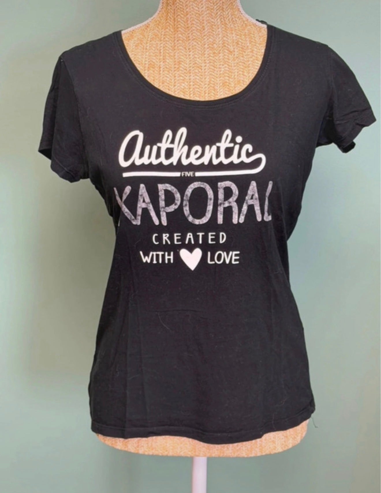 T-shirt noir imprimé “Authentic Kaporal” - Kaporal - Taille M