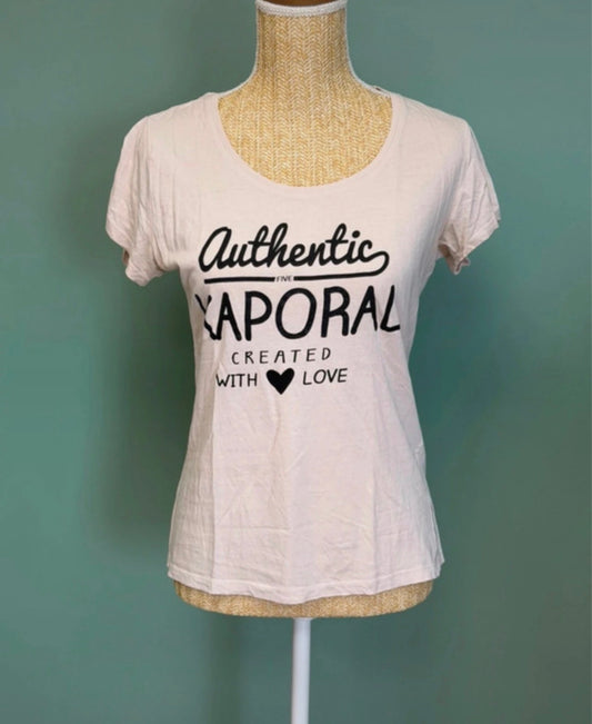 T-shirt rose poudré imprimé - Kaporal Authentic - Taile M