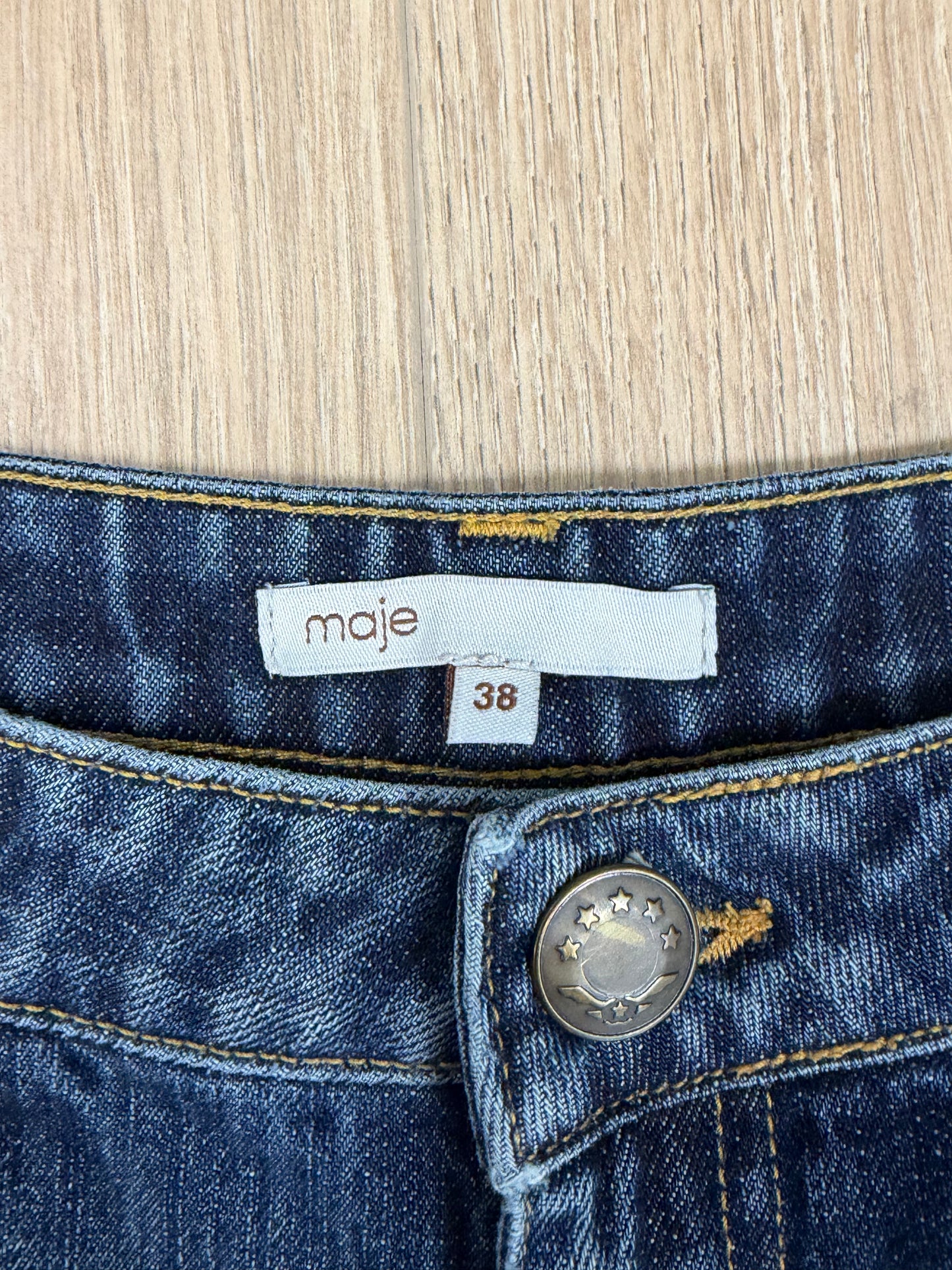 Short en jean Maje femme bleu taille 38