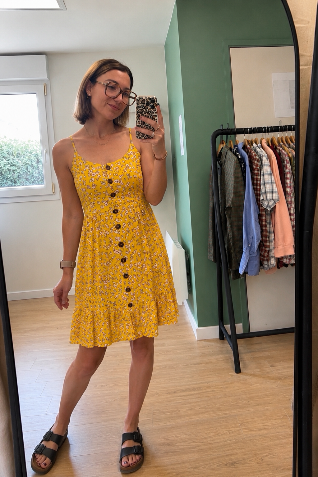 Robe noire imprimé citrons  - Taille S