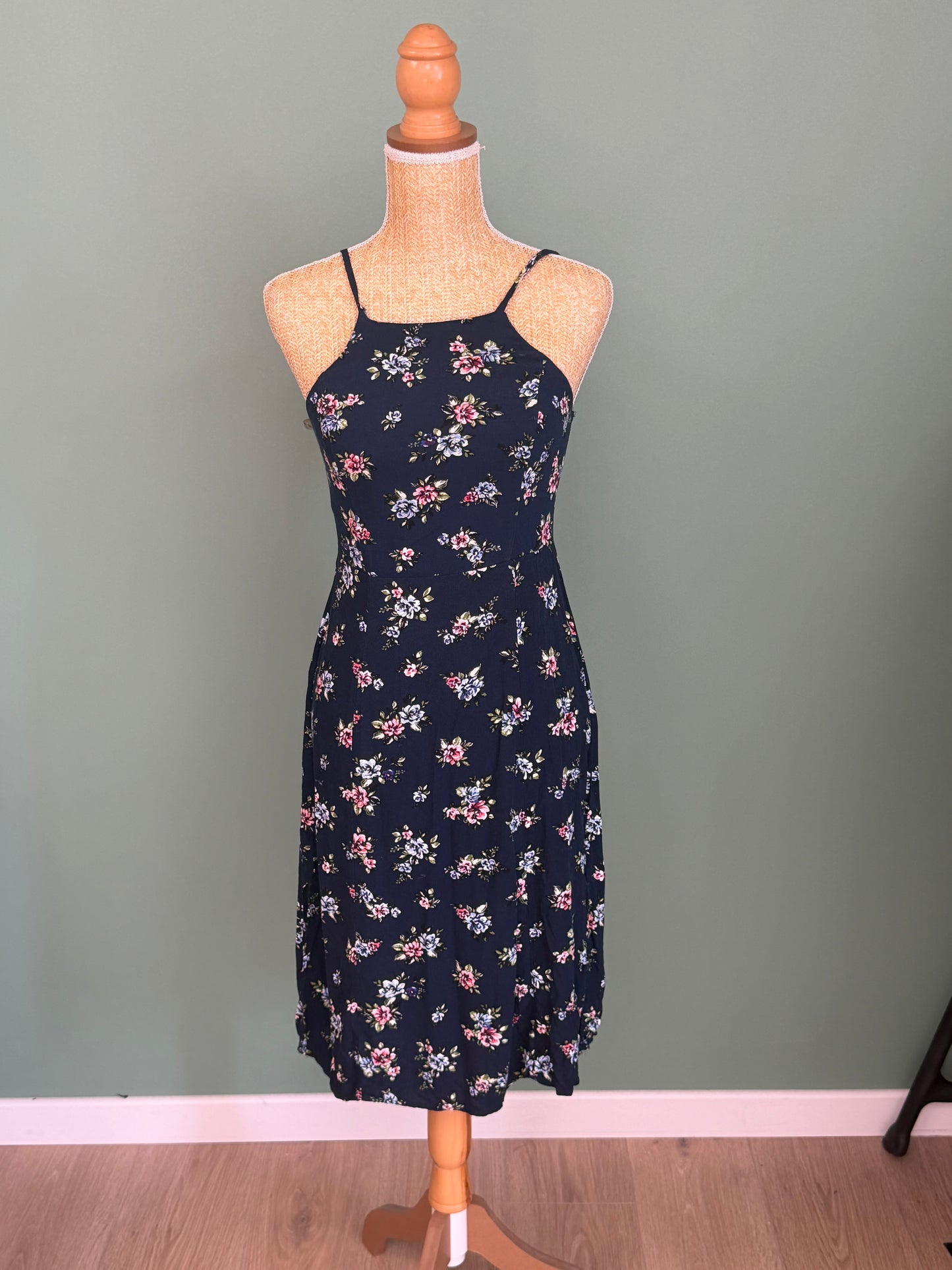 Robe fleurie bleu marine femme taille XS