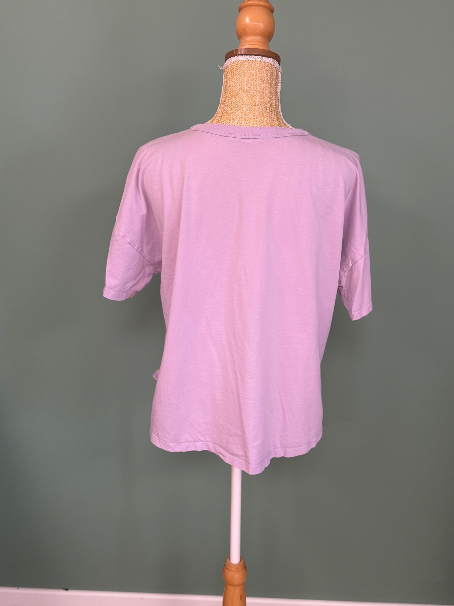 T-shirt oversize rose lilas ZARA – Taille M
