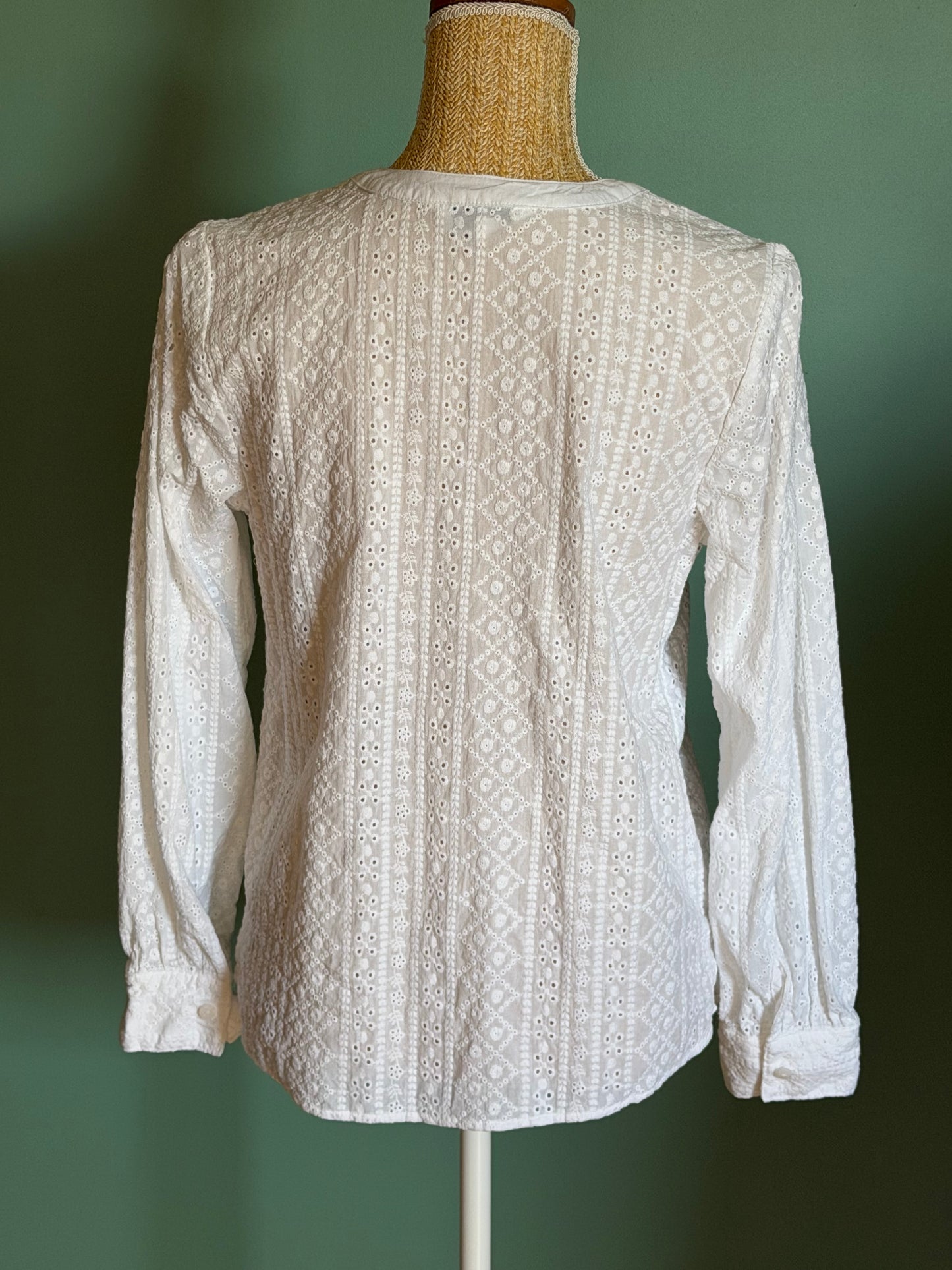 Blouse blanche broderie anglaise d&co