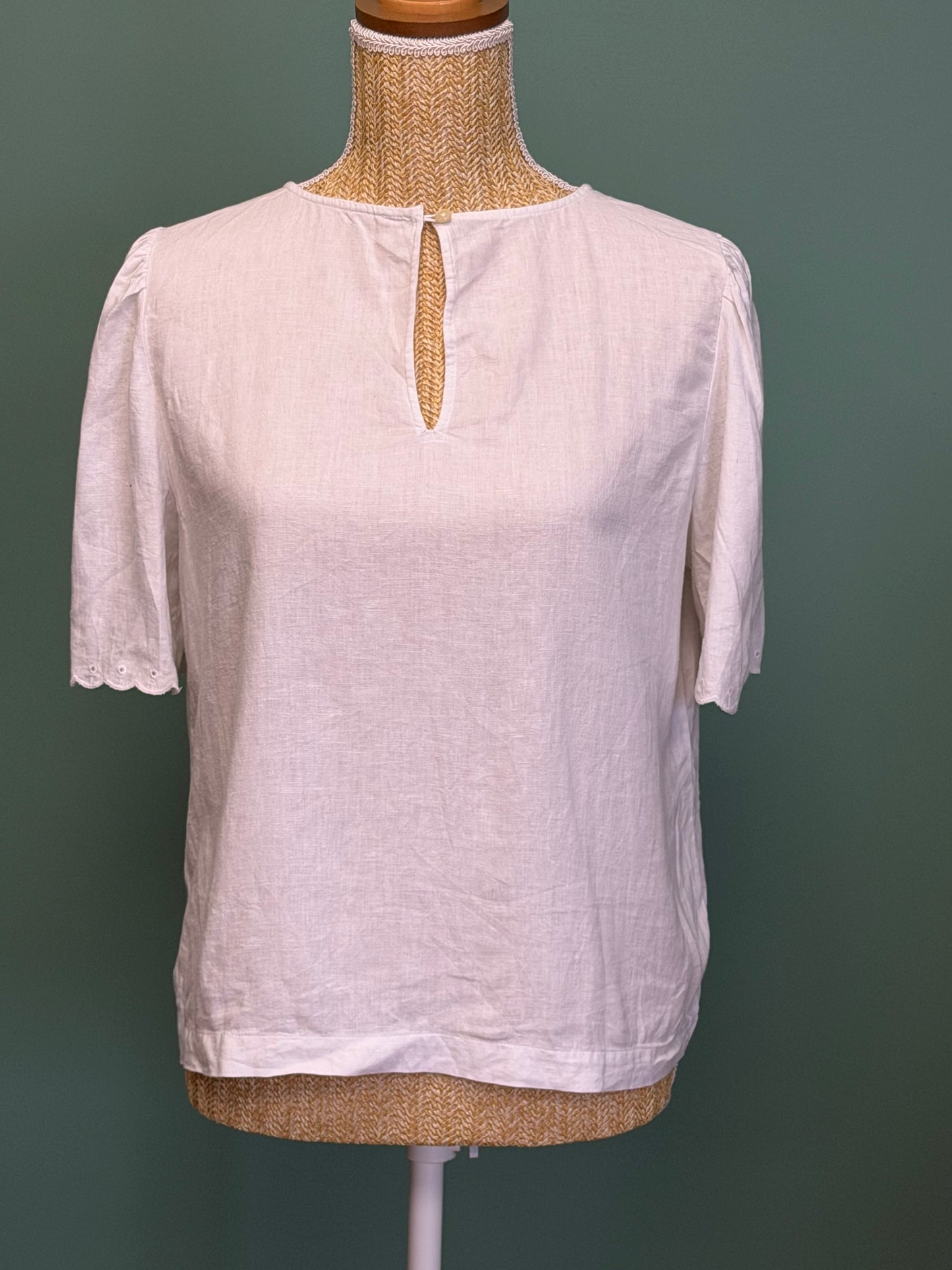 Blouse blanche brodée esprit bohème