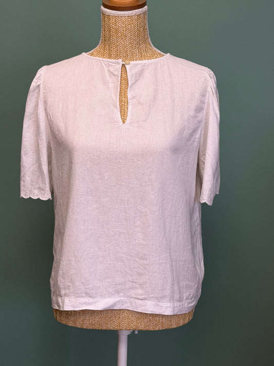 Blouse blanche brodée esprit bohème