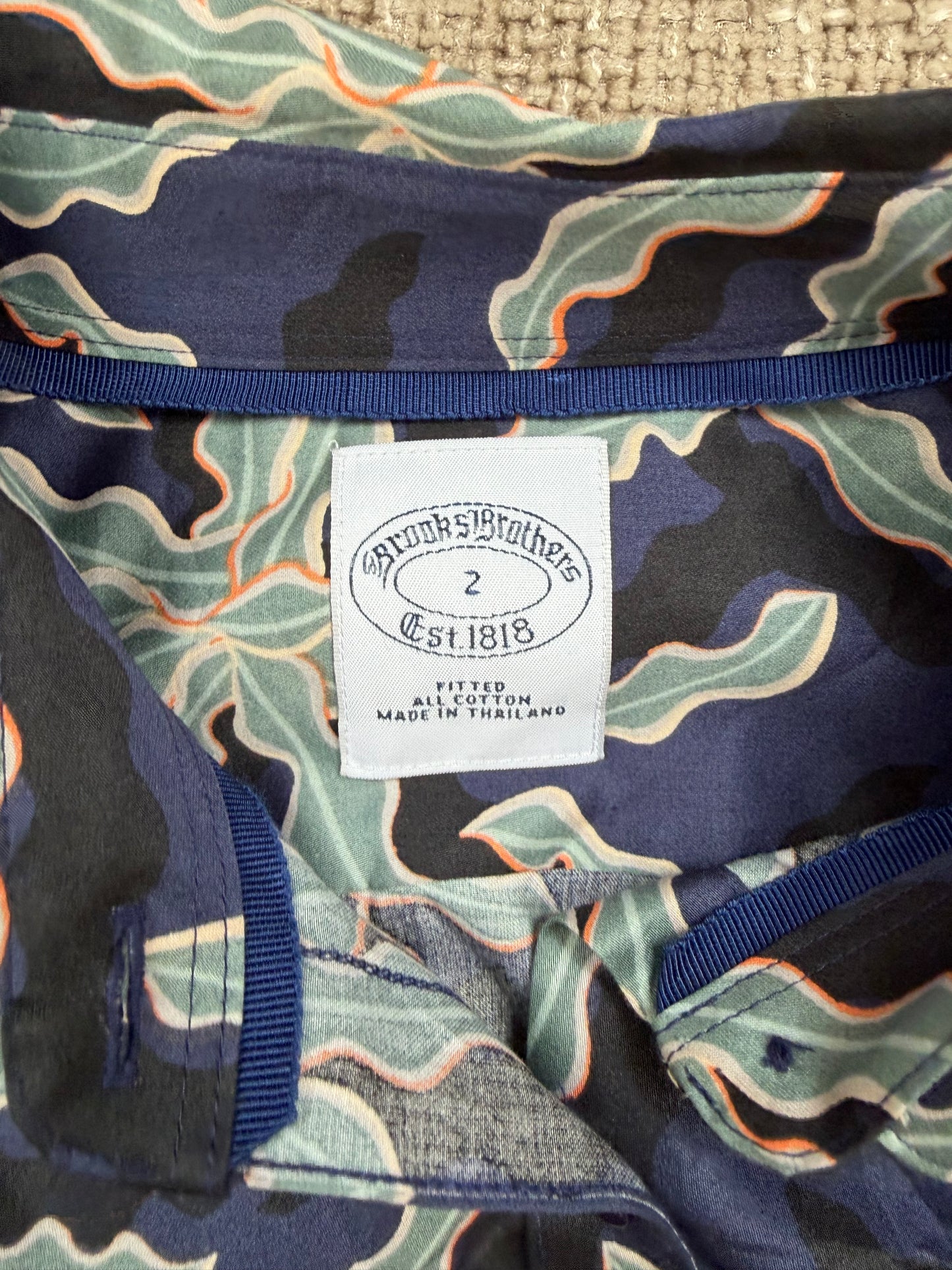Chemise Brooks Brothers imprimée bleu marine