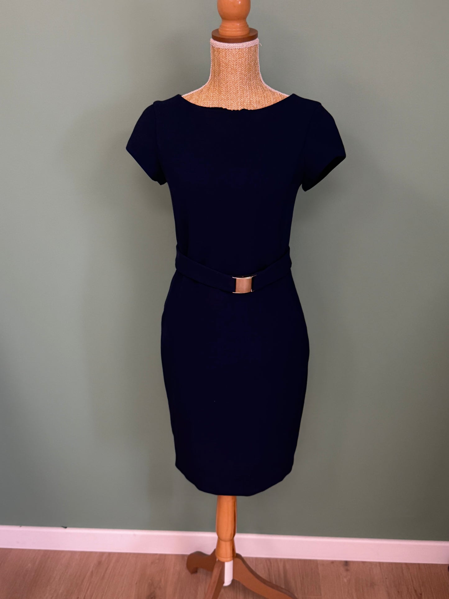Robe fourreau bleu marine Zara Basic femme taille M