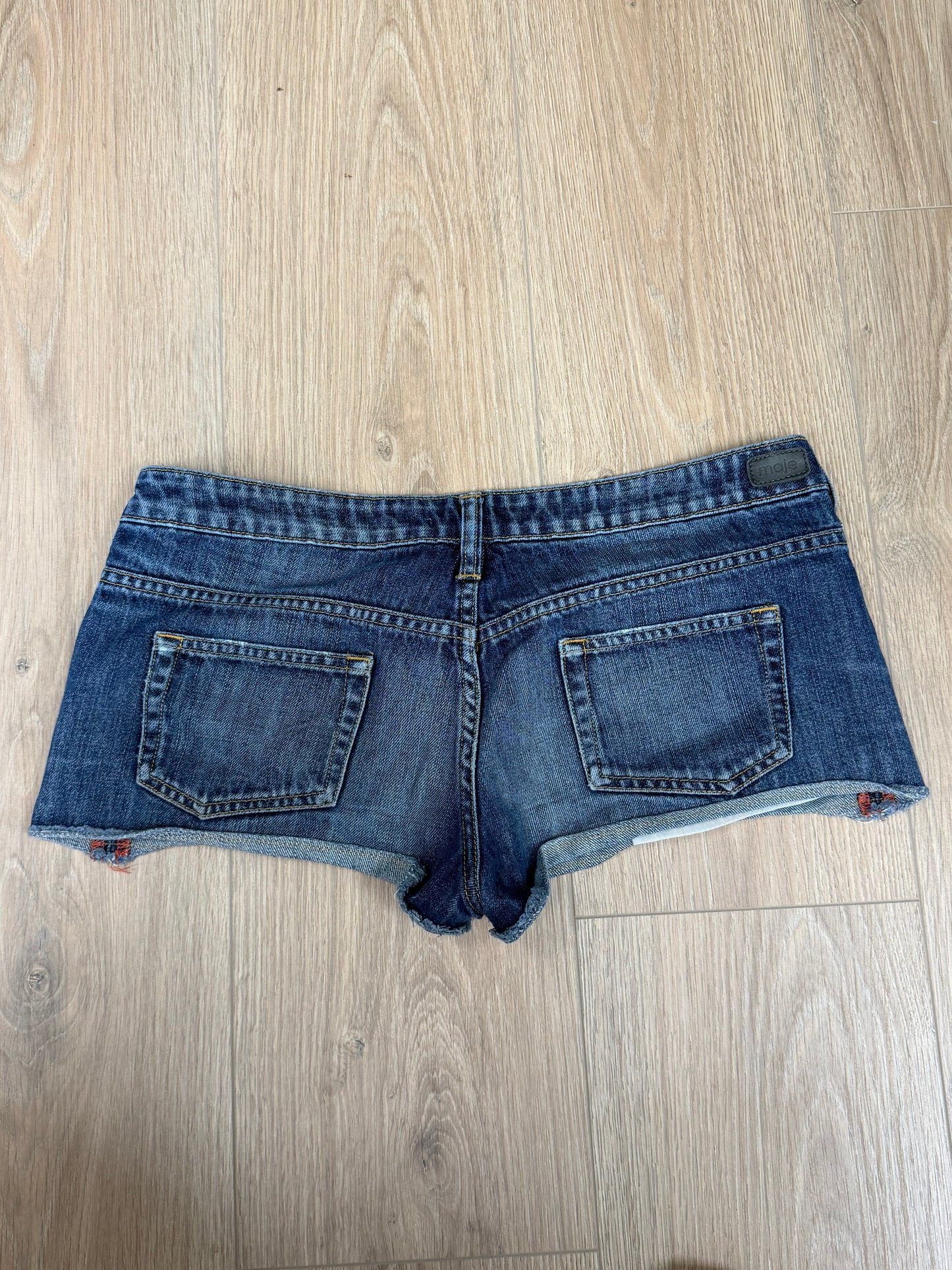 Short en jean Maje femme bleu taille 38