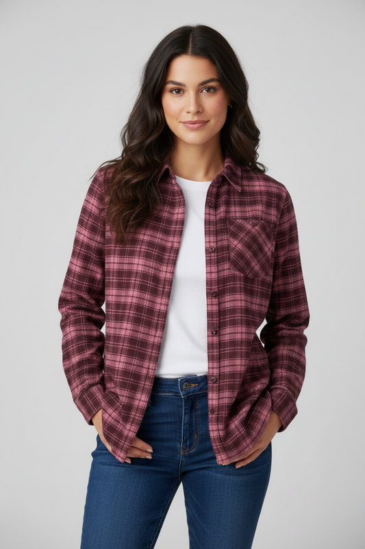 Chemise Patagonia à carreaux bordeaux