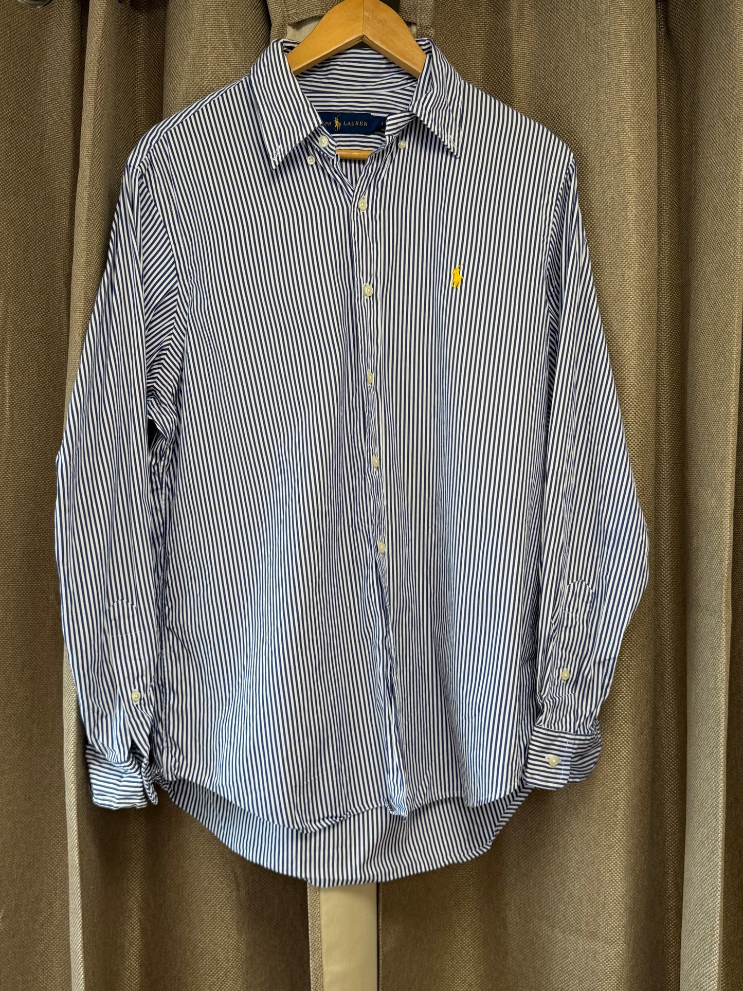 Chemise Ralph Lauren rayée bleu & blanc