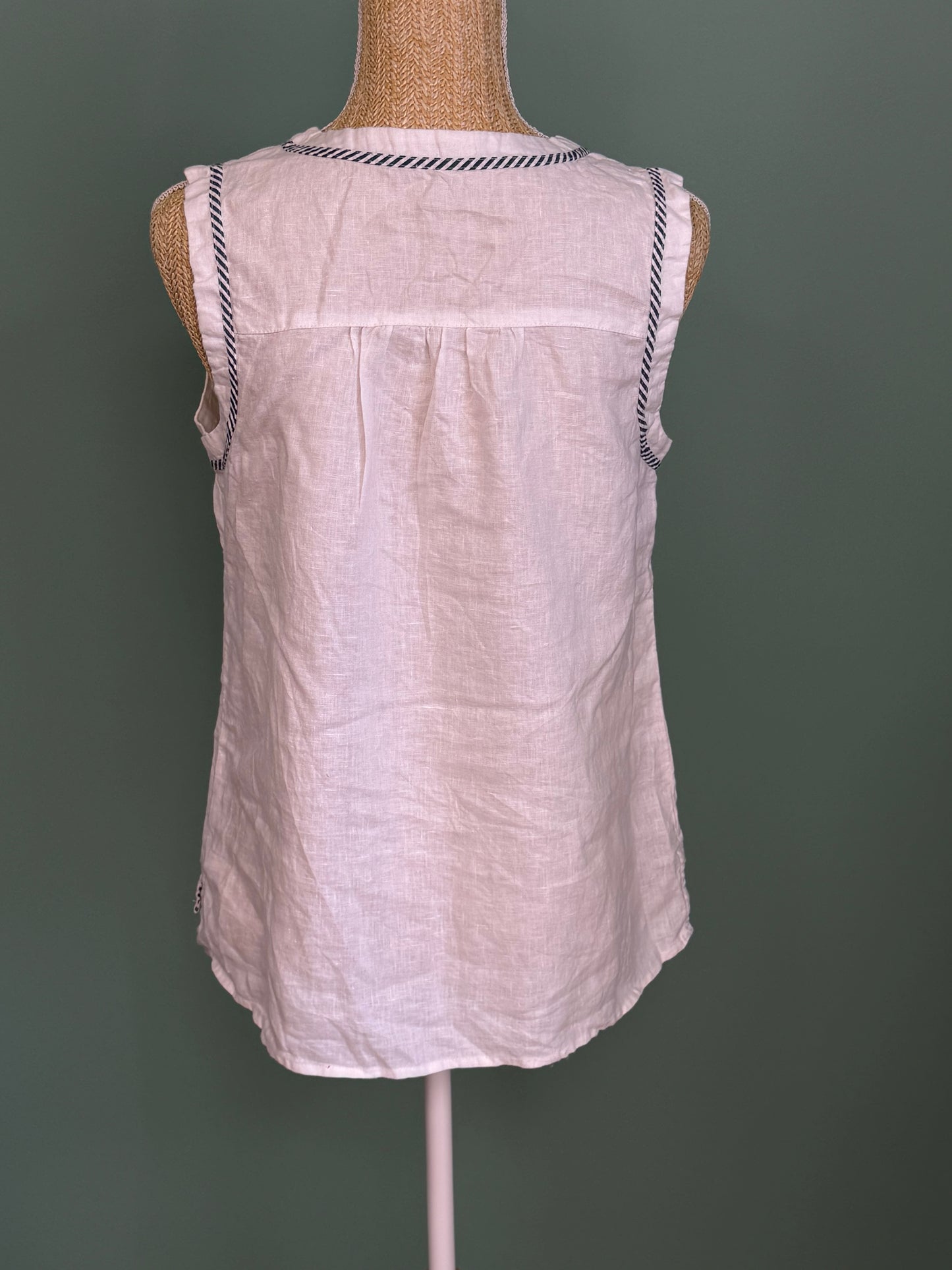 Débardeur en lin blanc femme M