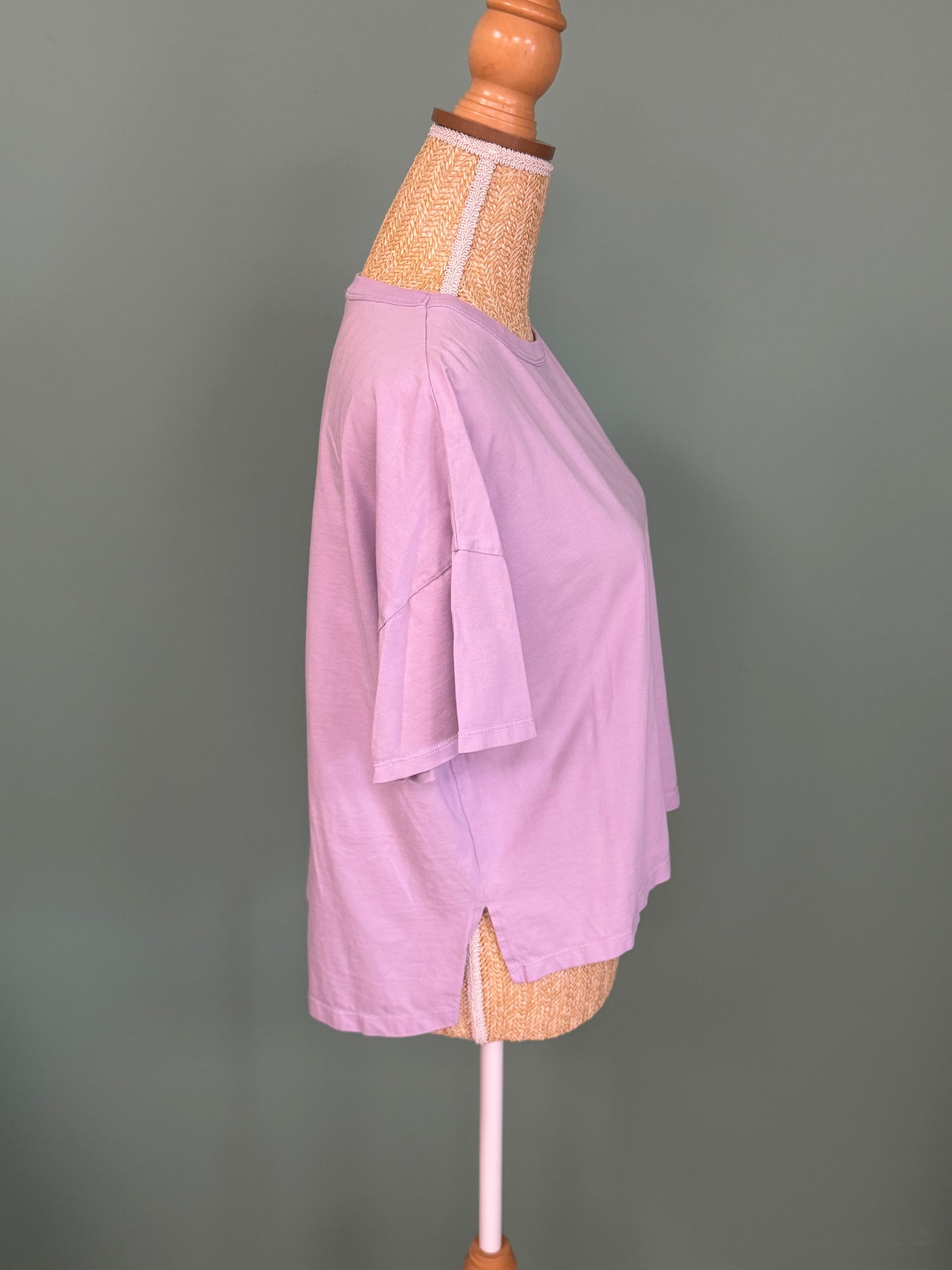 T-shirt oversize rose lilas ZARA – Taille M
