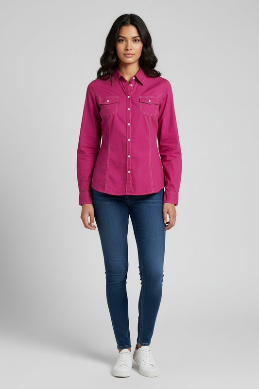 Chemise Tommy Hilfiger rose fuchsia