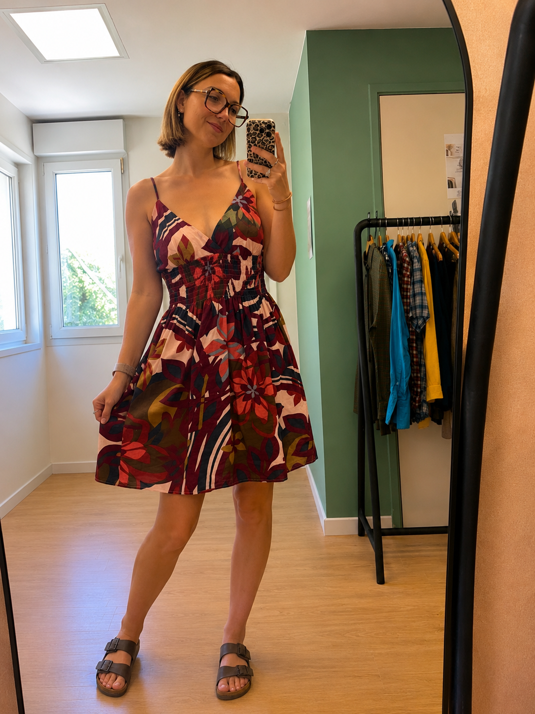 Robe à bretelles imprimée femme taille M