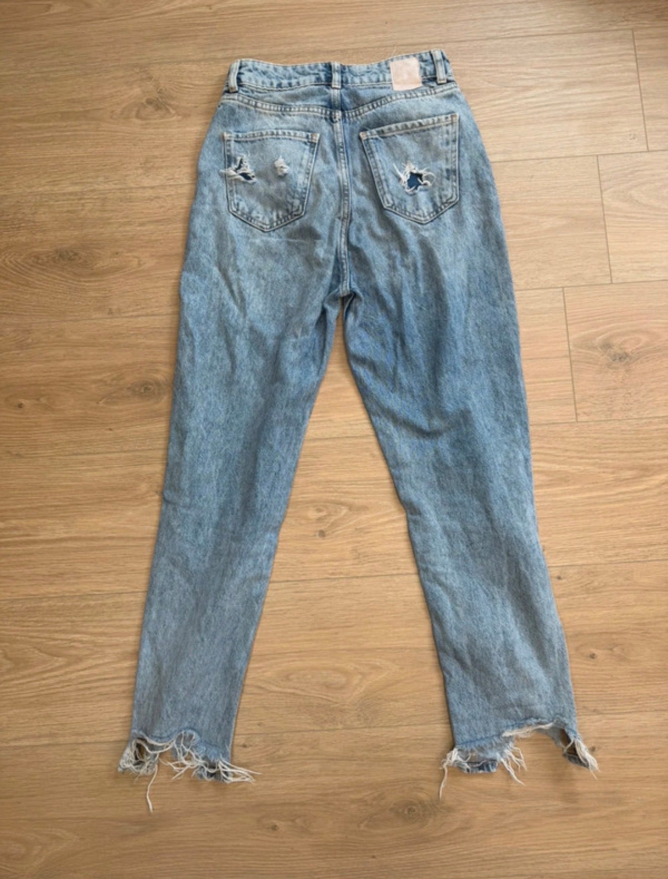 Jean Zara taille haute effet vintage - Taille 34