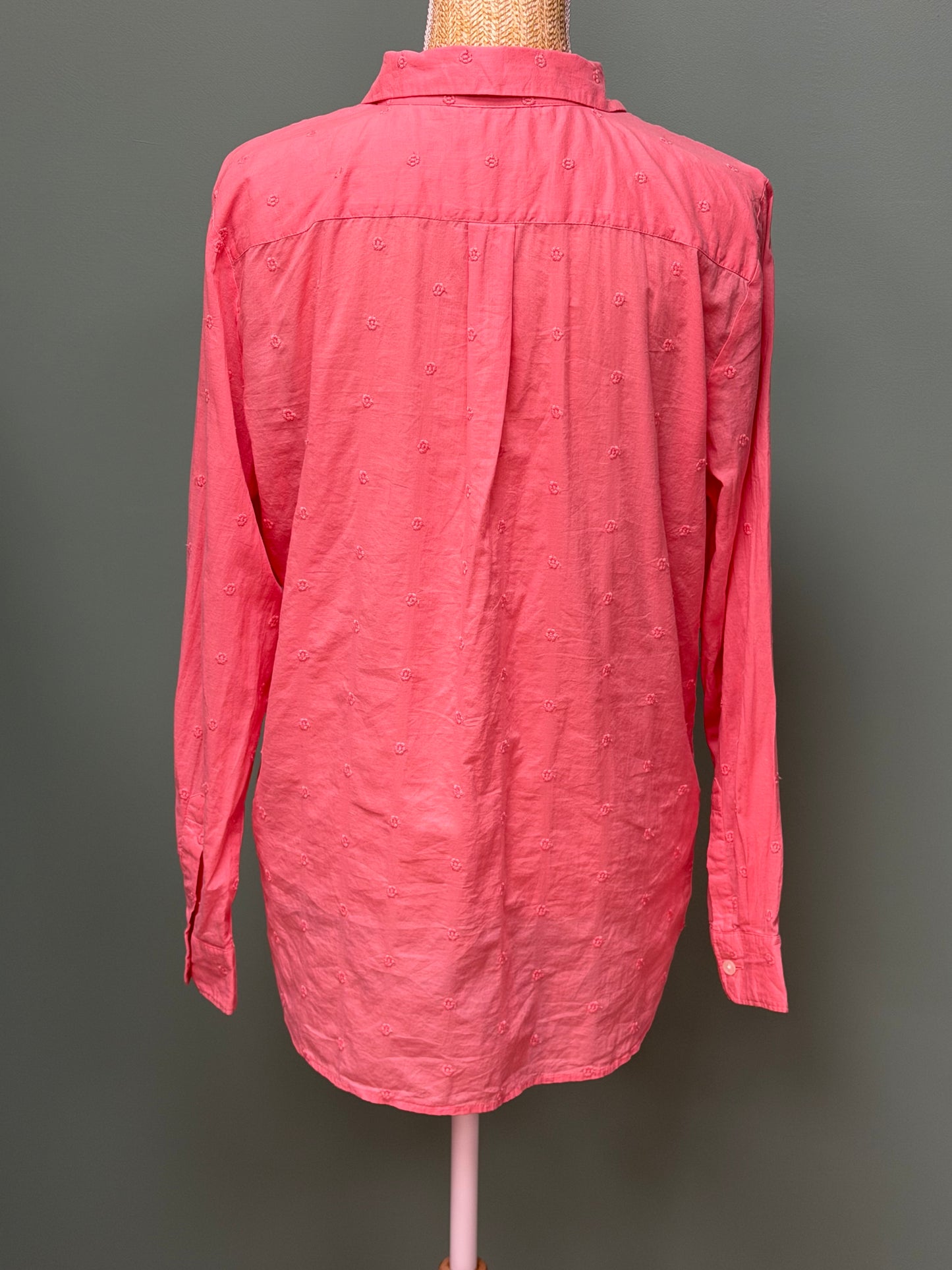 Chemise rose brodée The Softened Shirt – Loft