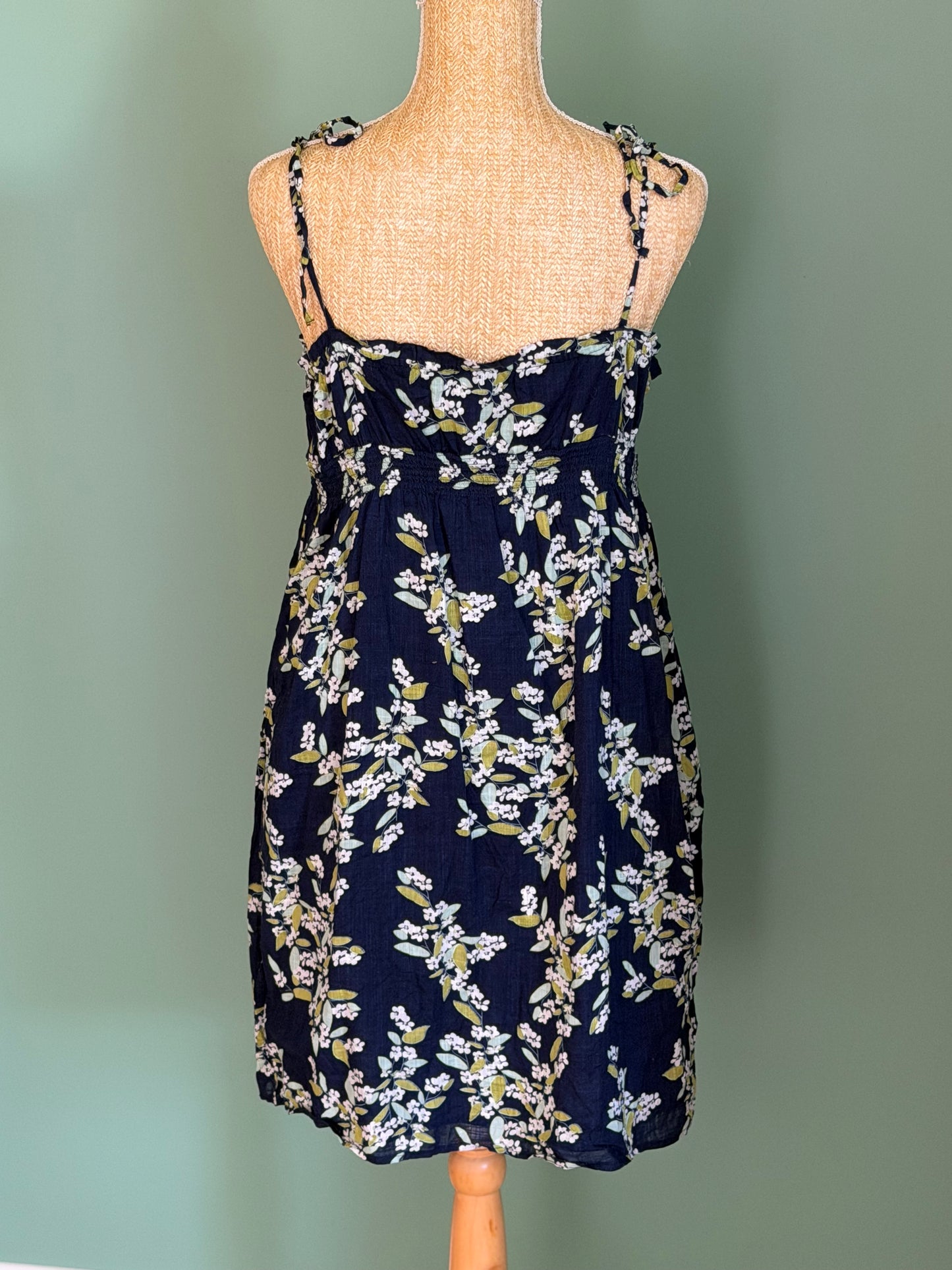 Robe fleurie bleu marine – Taille L