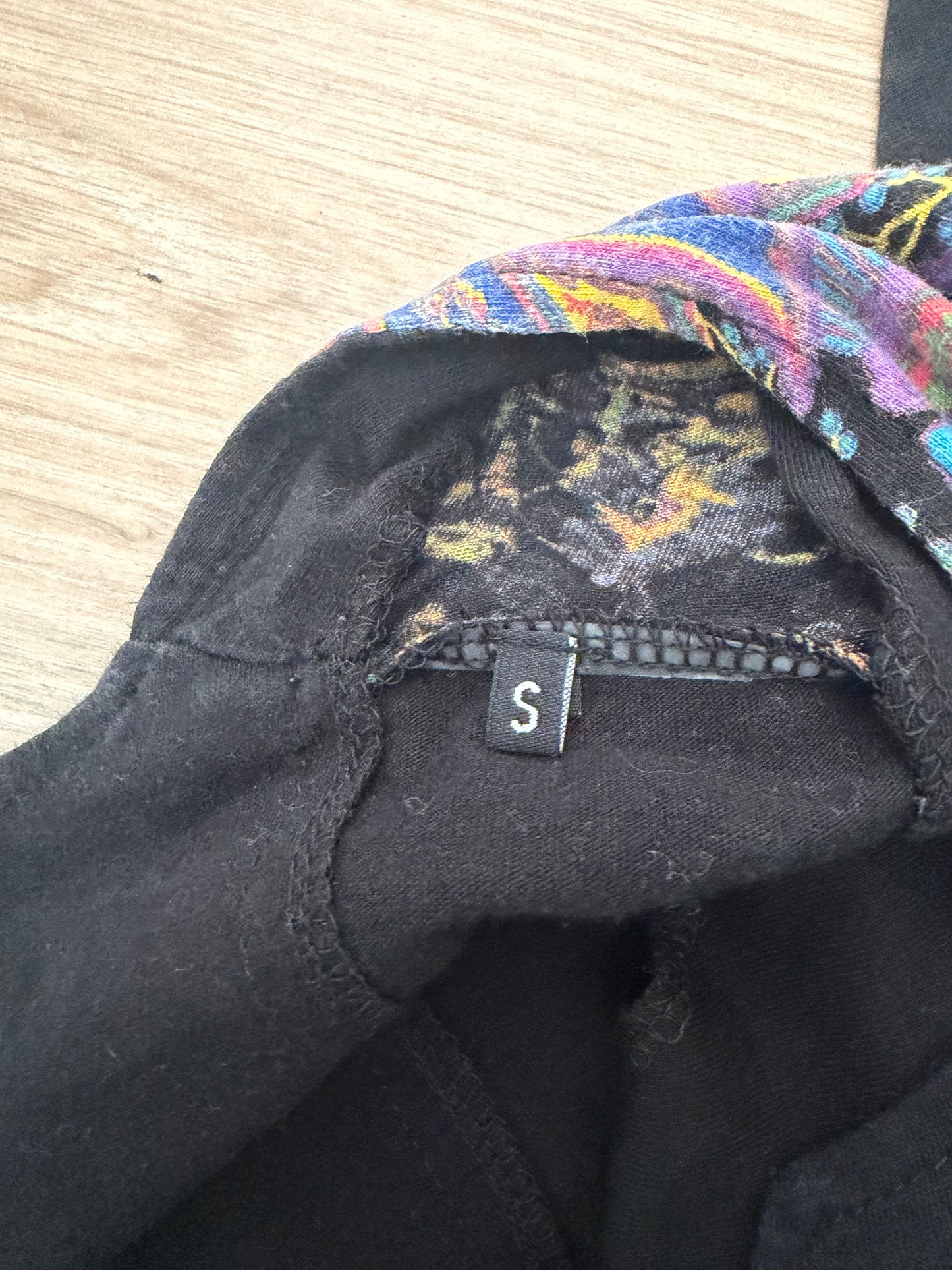 Robe / tunique Desigual noire à motifs fleuris – Taille S