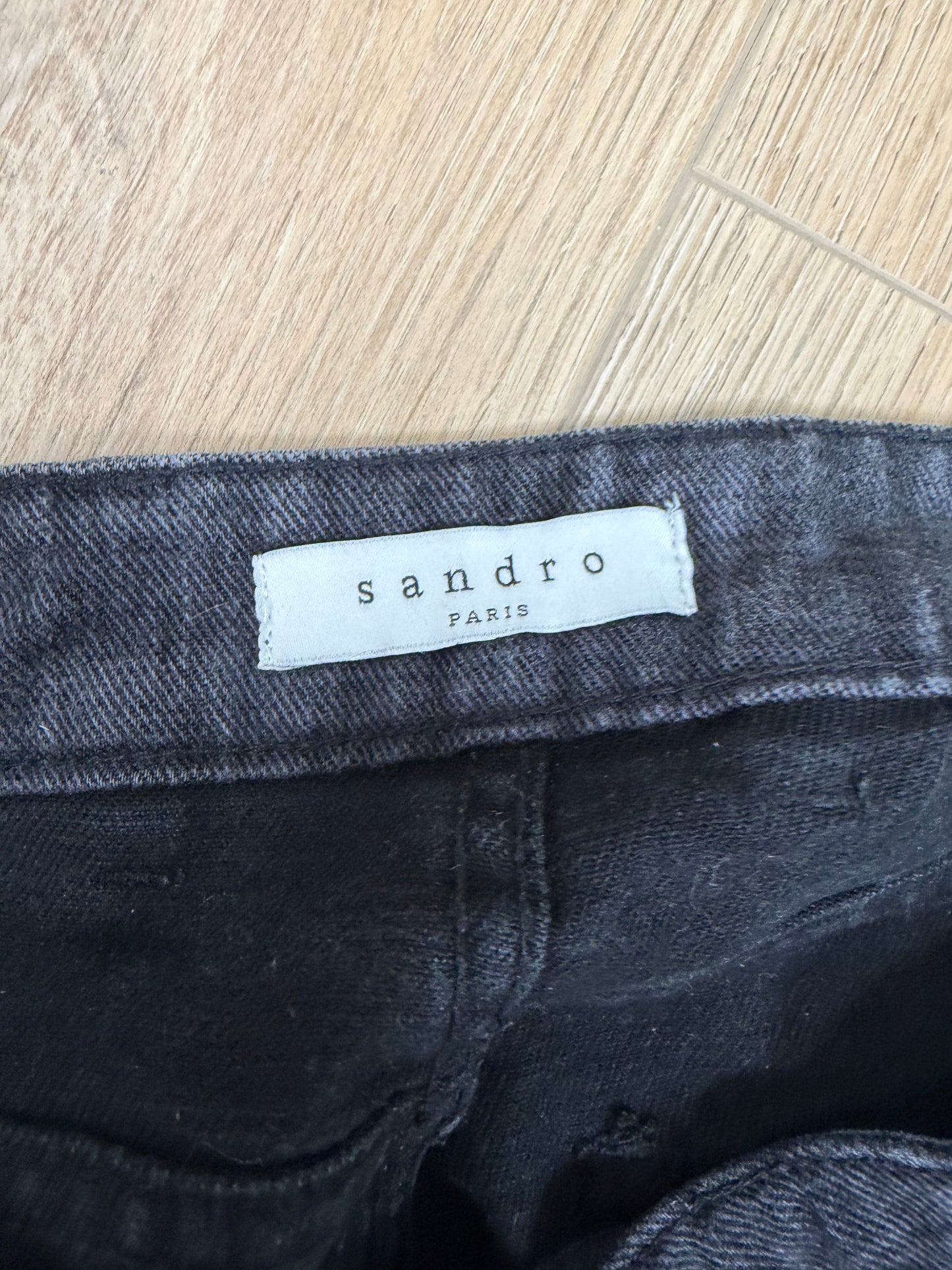 Short en jean noir Sandro Paris femme taille 38