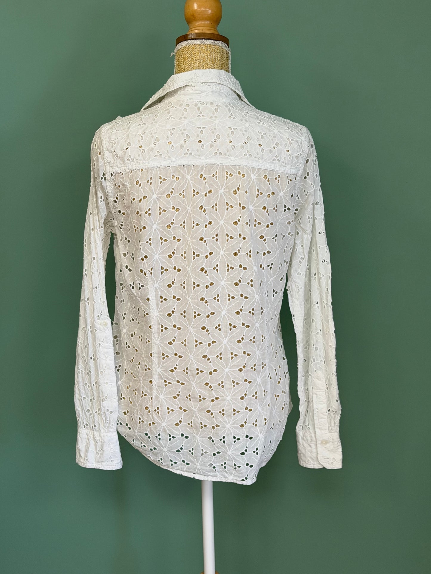 Chemise Lucky Brand en broderie anglaise blanche femme M