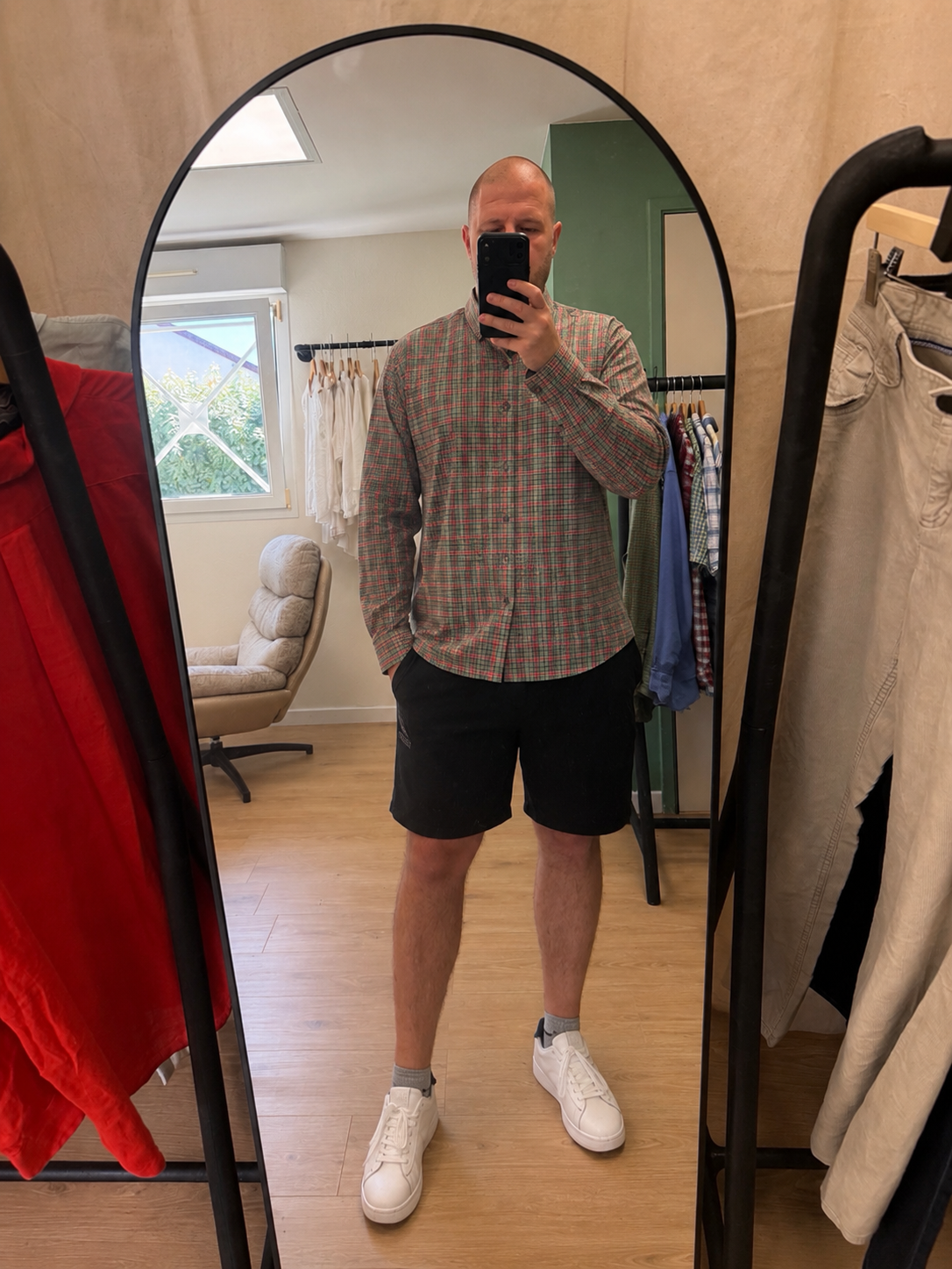 Chemise à carreaux vert & bordeaux- L.L.Bean - Taille XXL