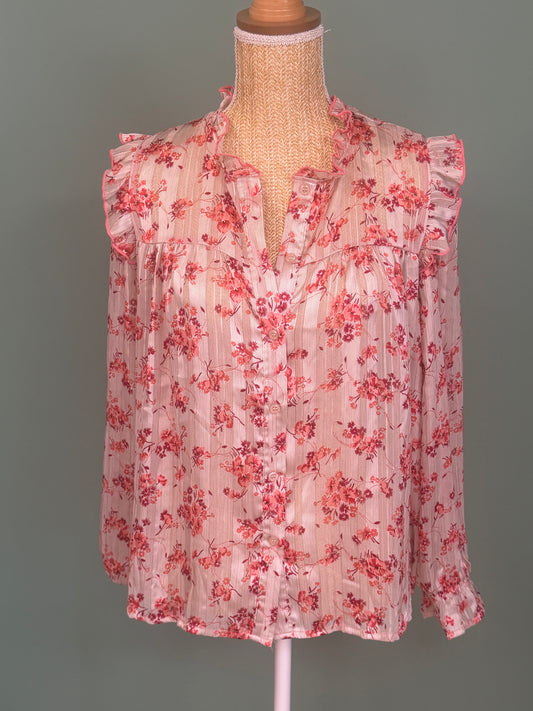Blouse fleurie rose Rubylee femme taille S