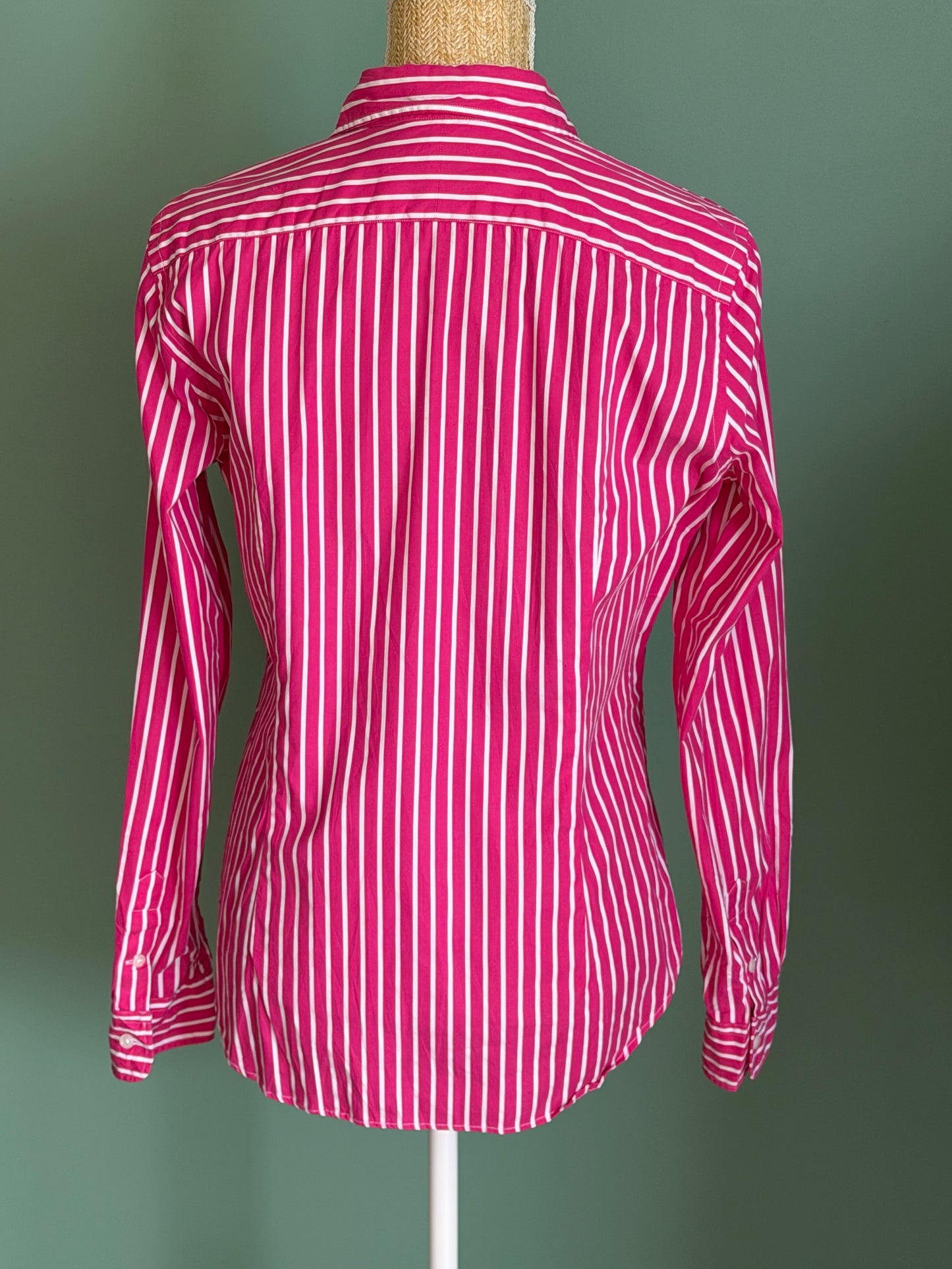 Chemise Ralph Lauren Sport rayée rose & blanche