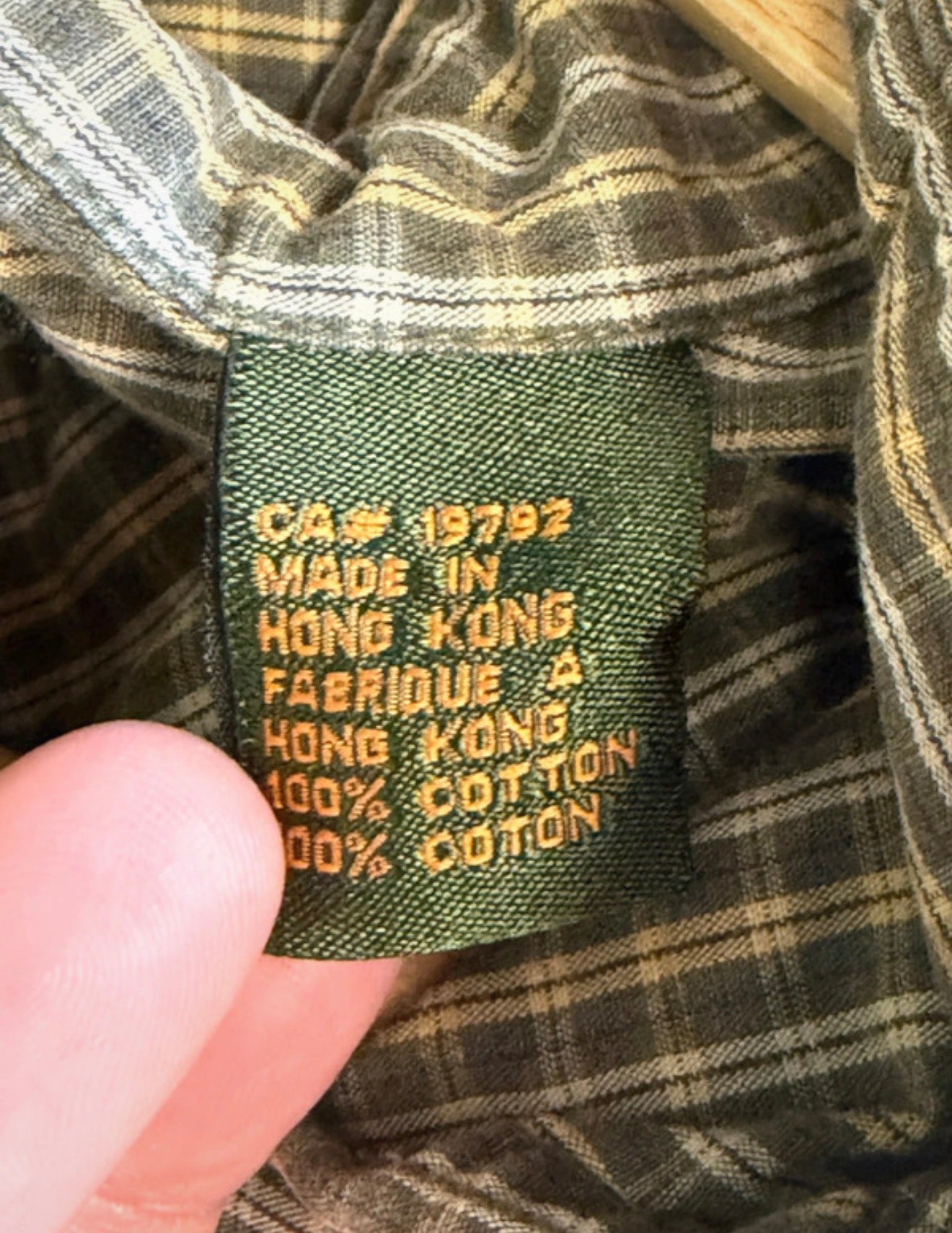 Chemise à carreaux kaki, beige et gris - Timberland - Taille XL