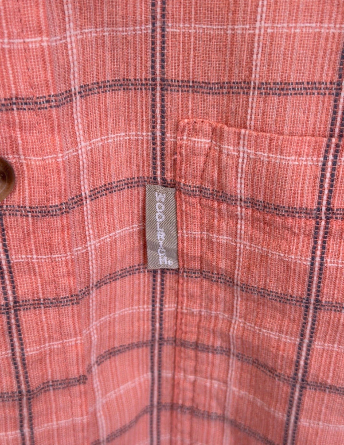 Chemise à carreaux rose saumon - Woolrich - Taille XL