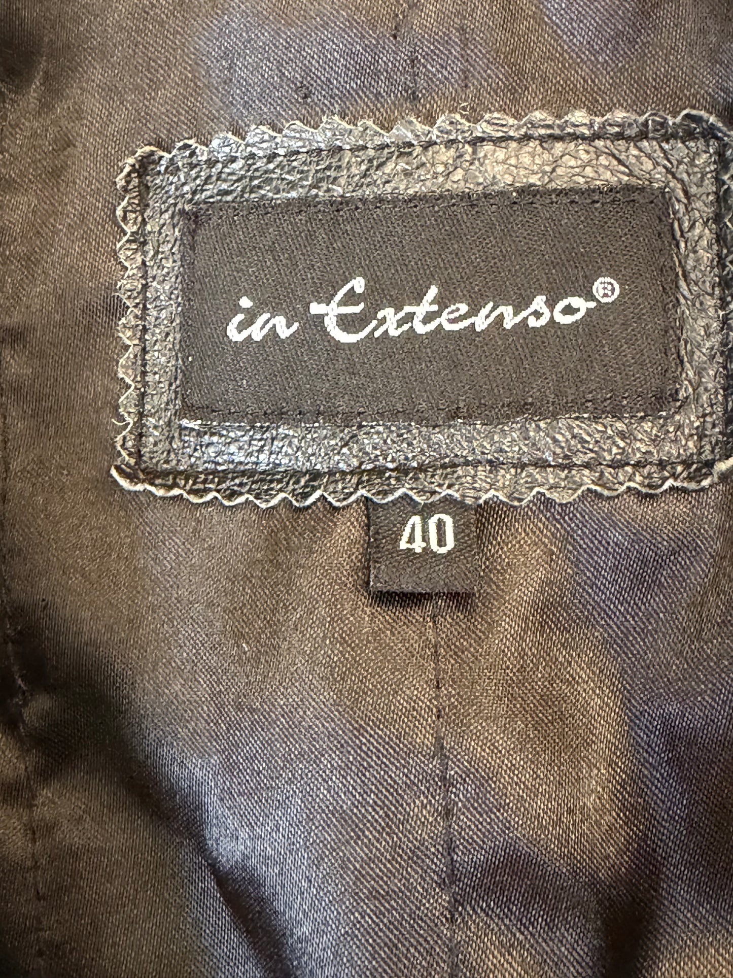 Veste en cuir véritable noir In Extenso cintrée – Taille 40
