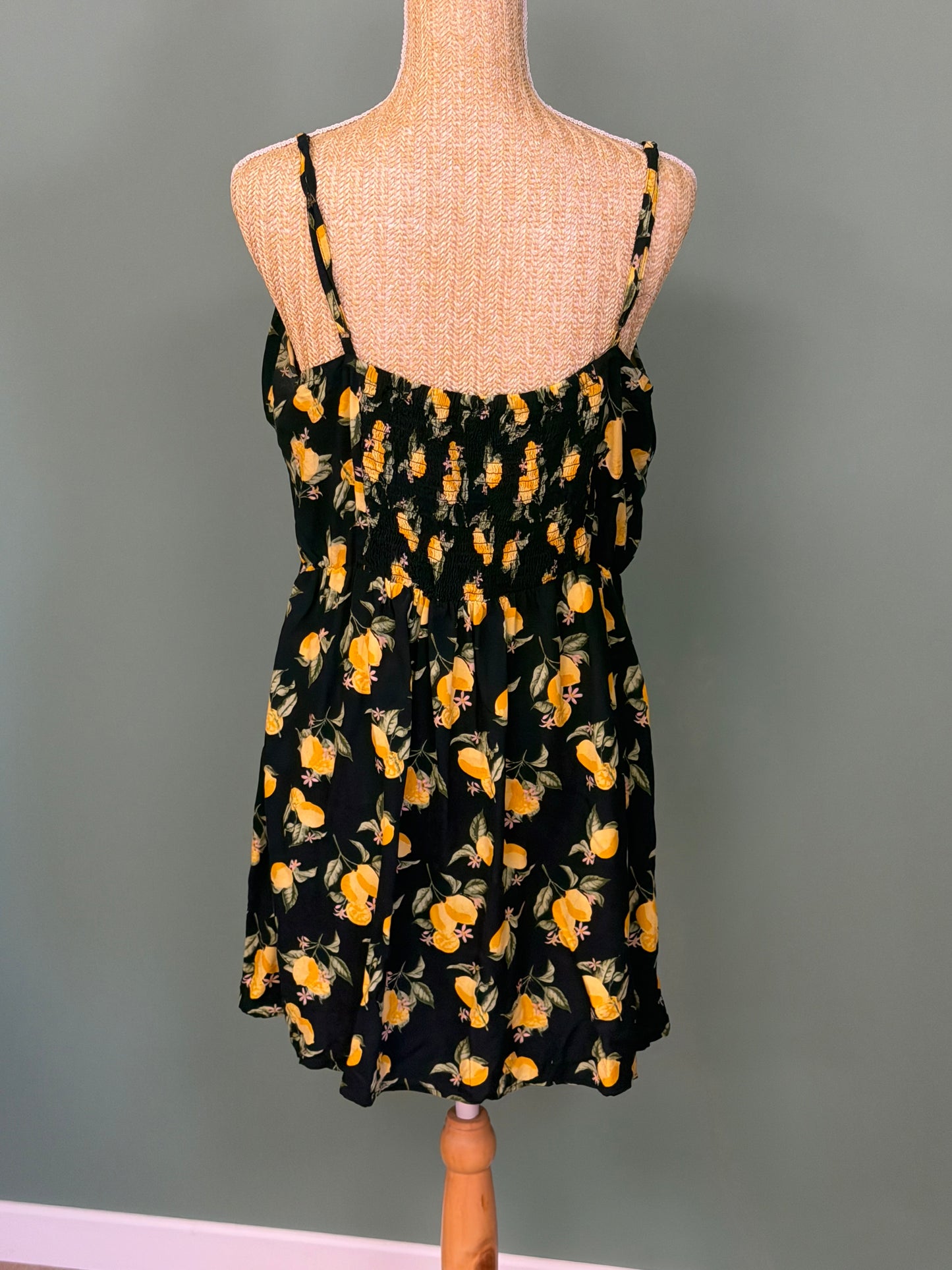 Robe noire imprimé citrons - Taille L / XL