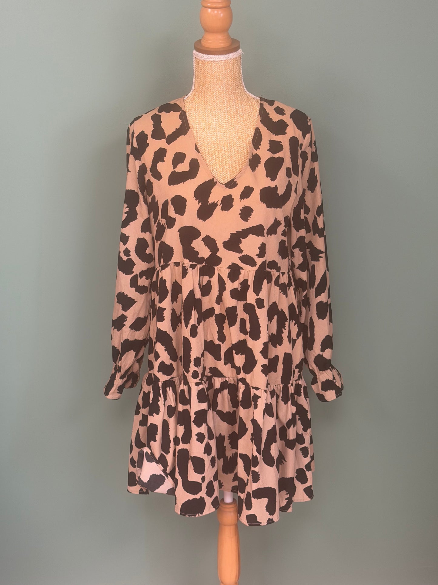 Robe léopard beige et noire Jubylee femme taille M