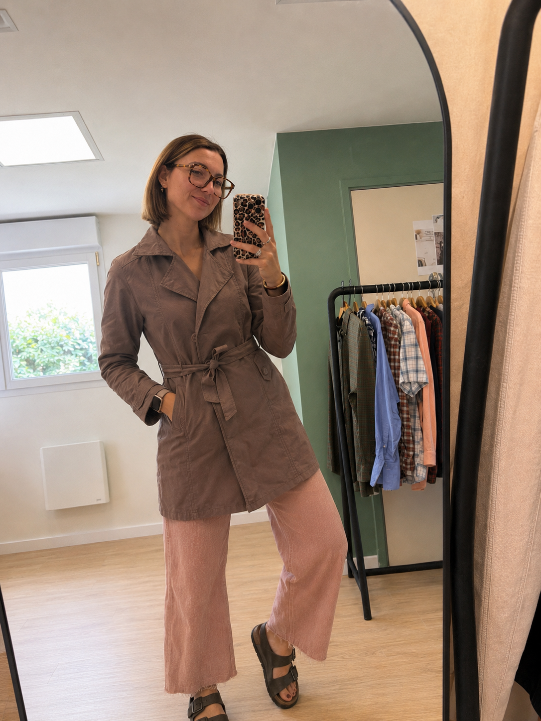 Trench / manteau mi-long marron LR - Taille M