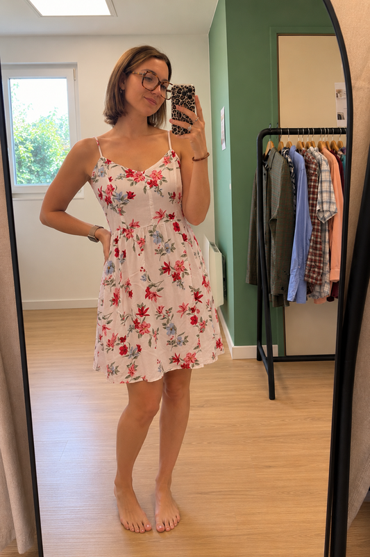 Robe H&M fleurie à fines bretelles - Taille M