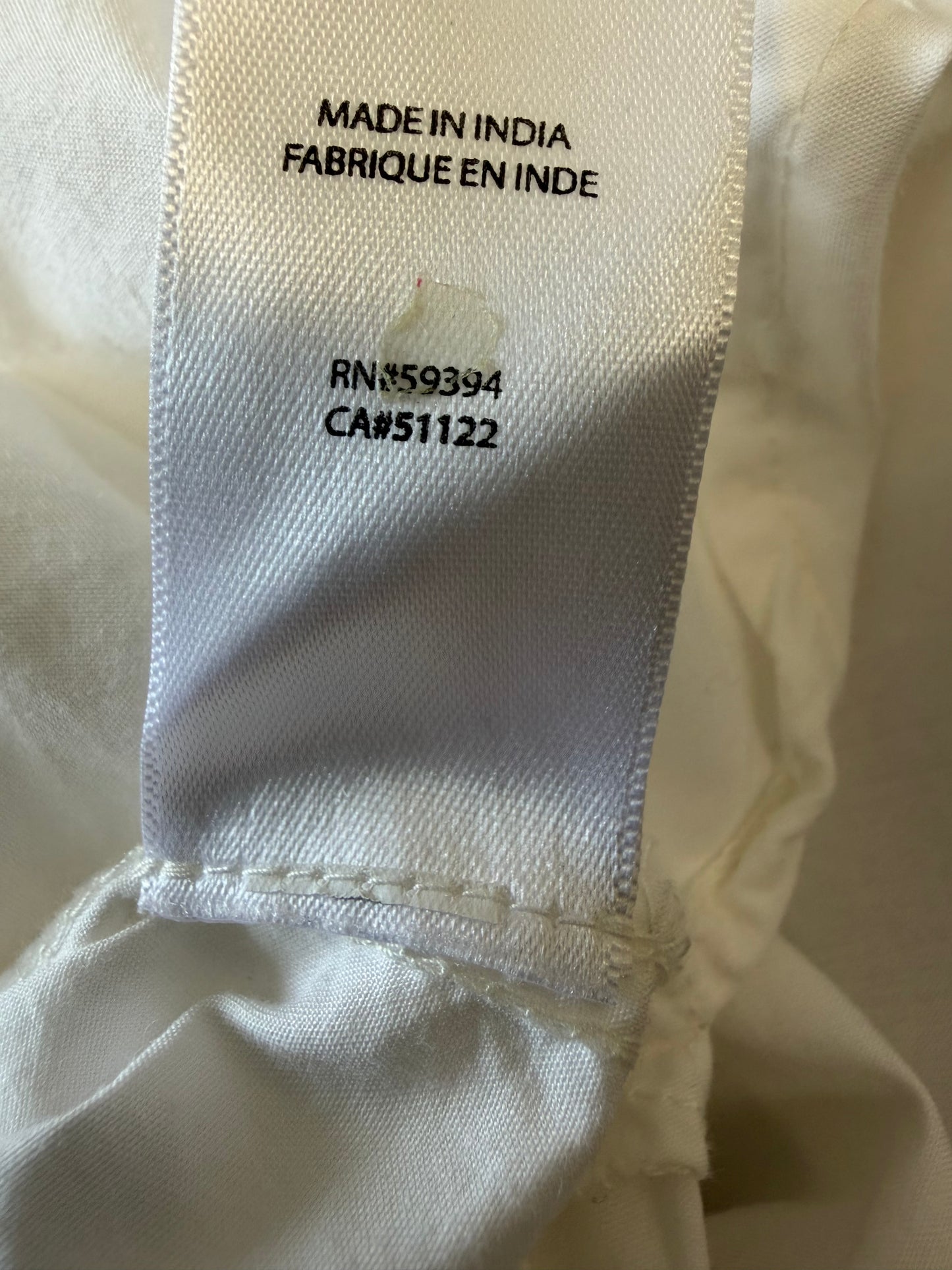 Chemise brodée blanche à fleurs femme L