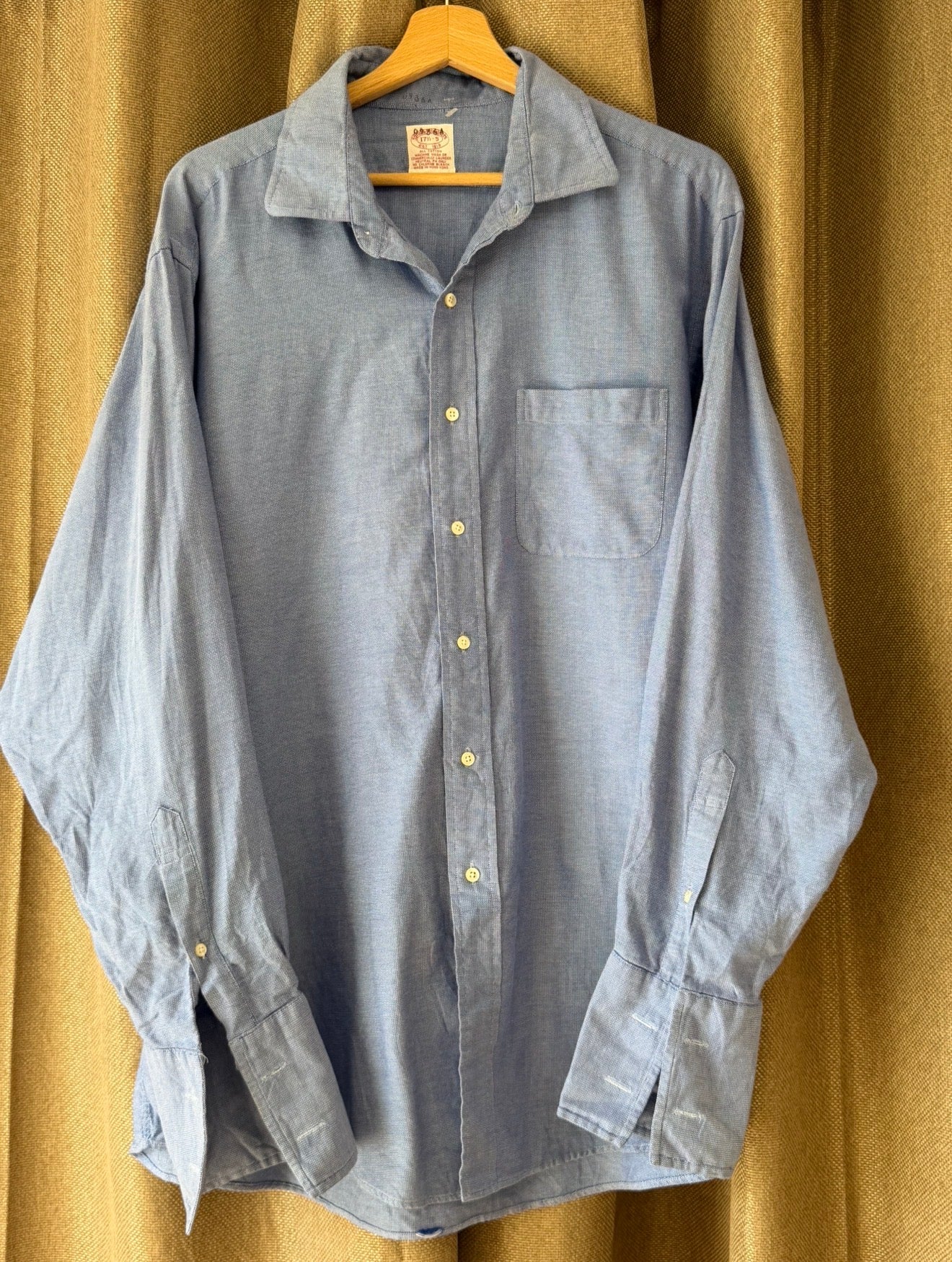 Chemise vintage bleu chiné - Brooks Brothers - Taille XL