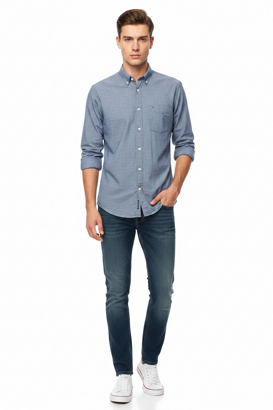 Chemise homme Tommy Hilfiger bleu clair