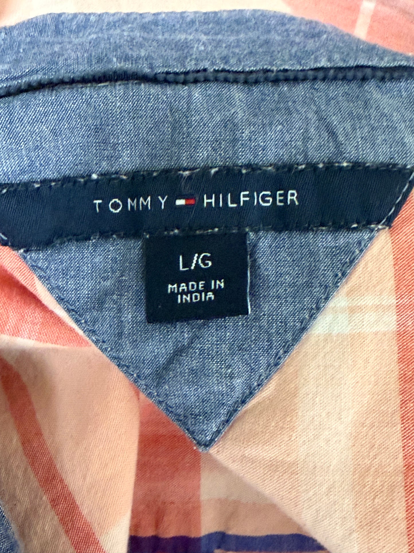 Chemise Tommy Hilfiger à carreaux rose & bleu