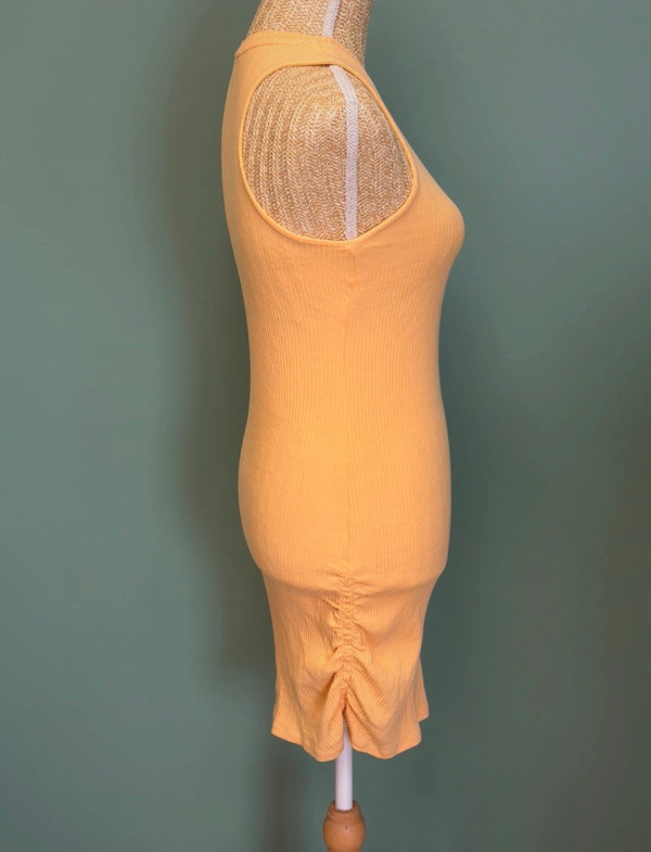 Robe débardeur côtelée H&M jaune pastel - Taille S