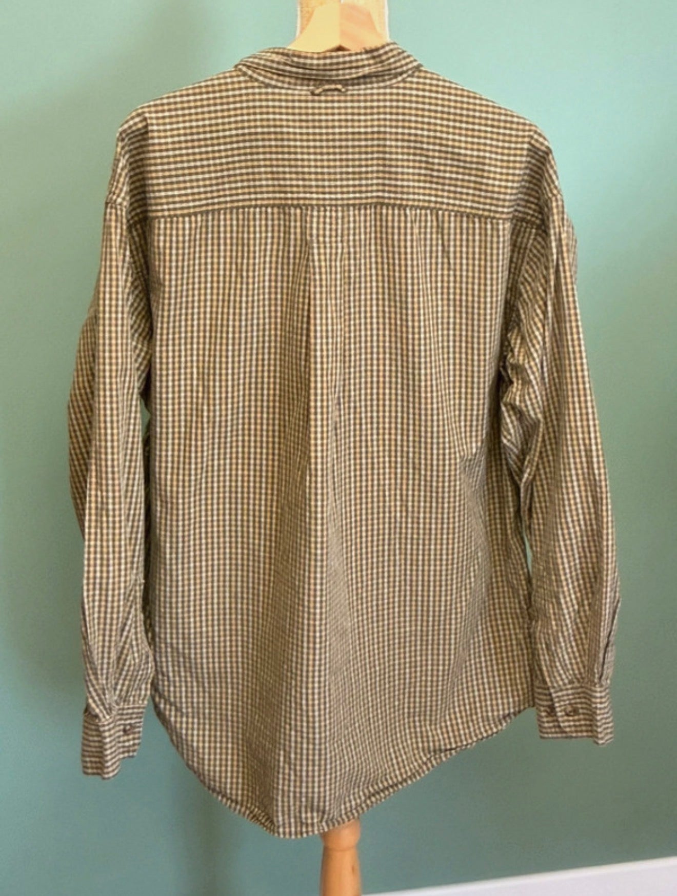 Chemise à carreaux kaki, beige et gris - Timberland - Taille XL