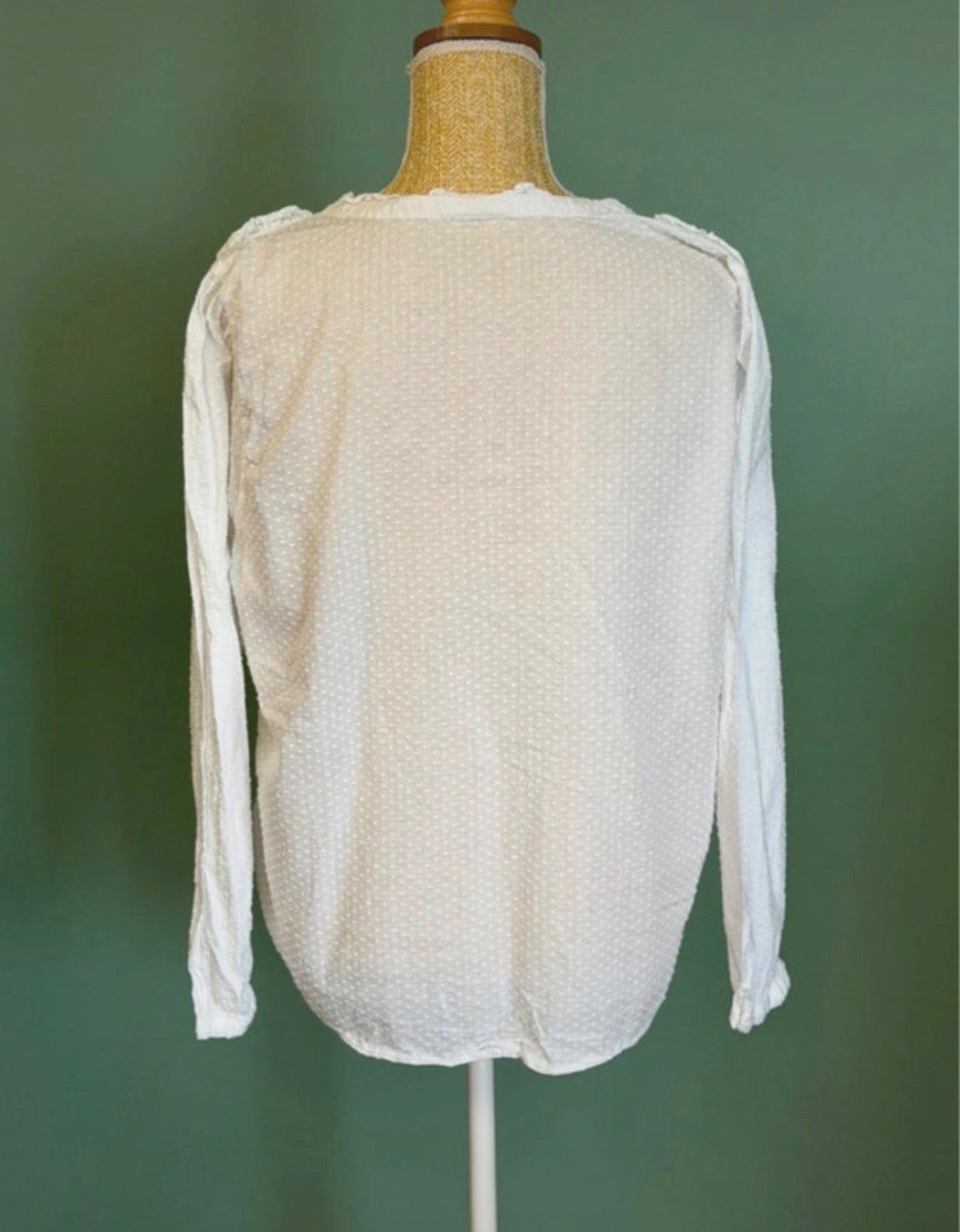 Blouse J.Crew blanche en coton texturé - Taille L
