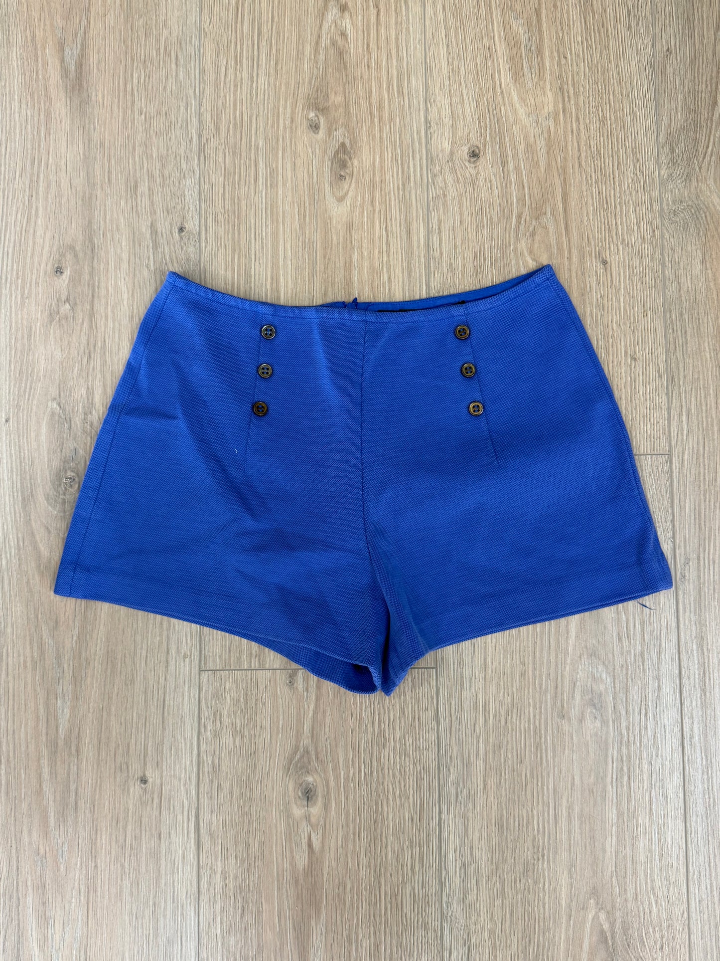 Short bleu Zara Basic femme taille M style marin
